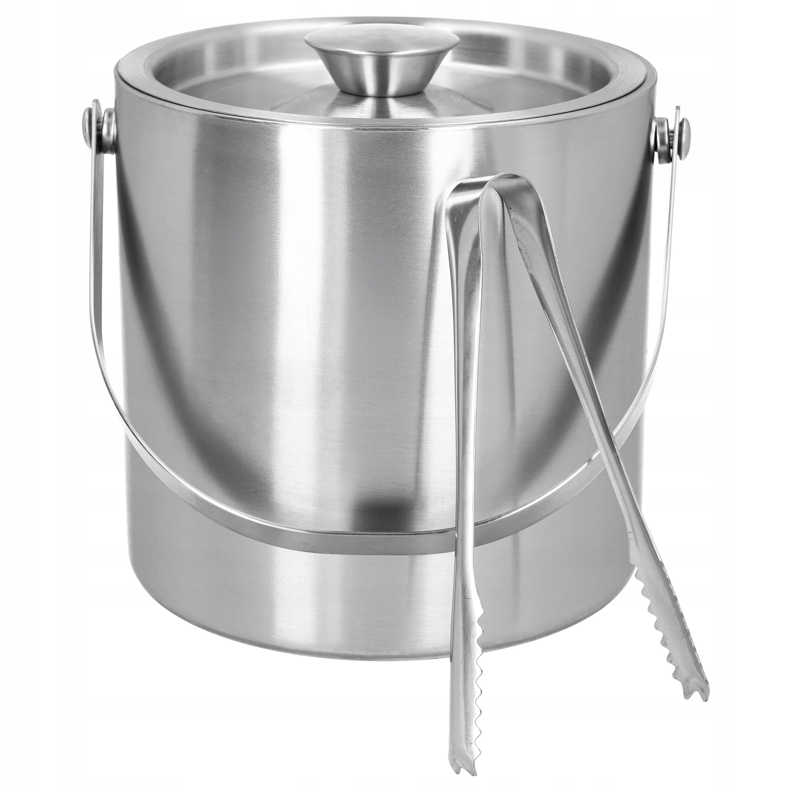ICE BUCKET 2L Steel Container with Lid Ice Cube Tongs Manufacturer code wiaderko na lód do lodu