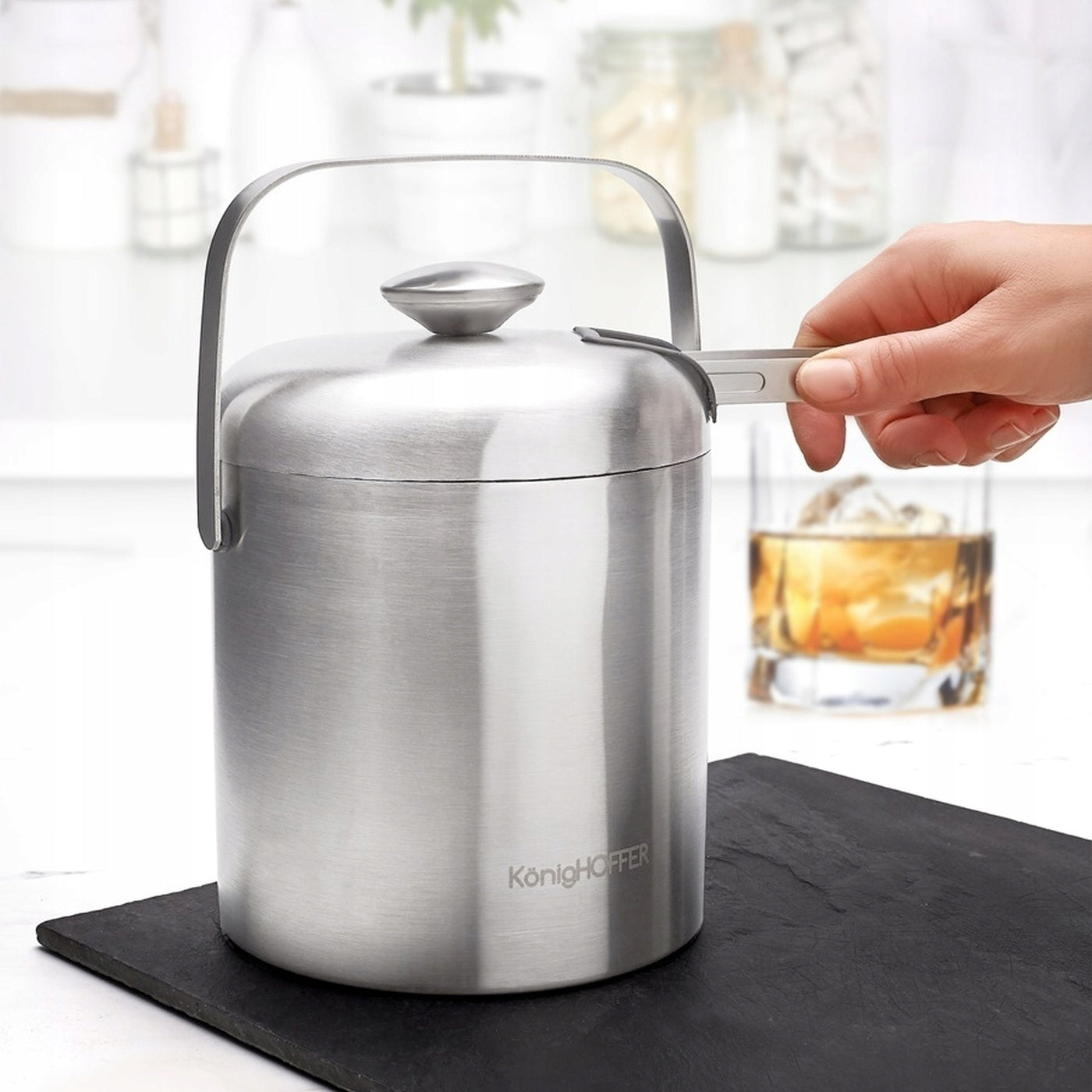 ICE BUCKET ICE CUBE BUCKET with PLIERS KonigHOFFER Lugo 1,3 l Packaging status original