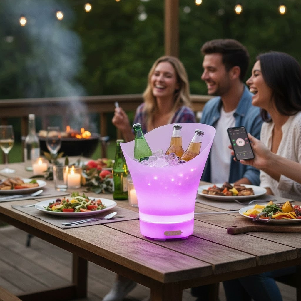 ICE BUCKET RGB CONTAINER 7L BLUETOOTH SPEAKER LIGHTING COOLER GOLIAT Packaging status original