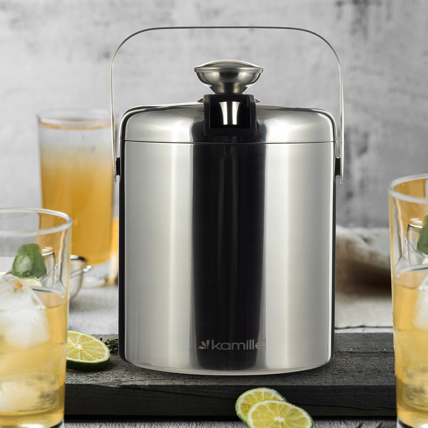 ICE BUCKET THERMAL container for cooling + pliers KAMILLE Manufacturer code KM7766
