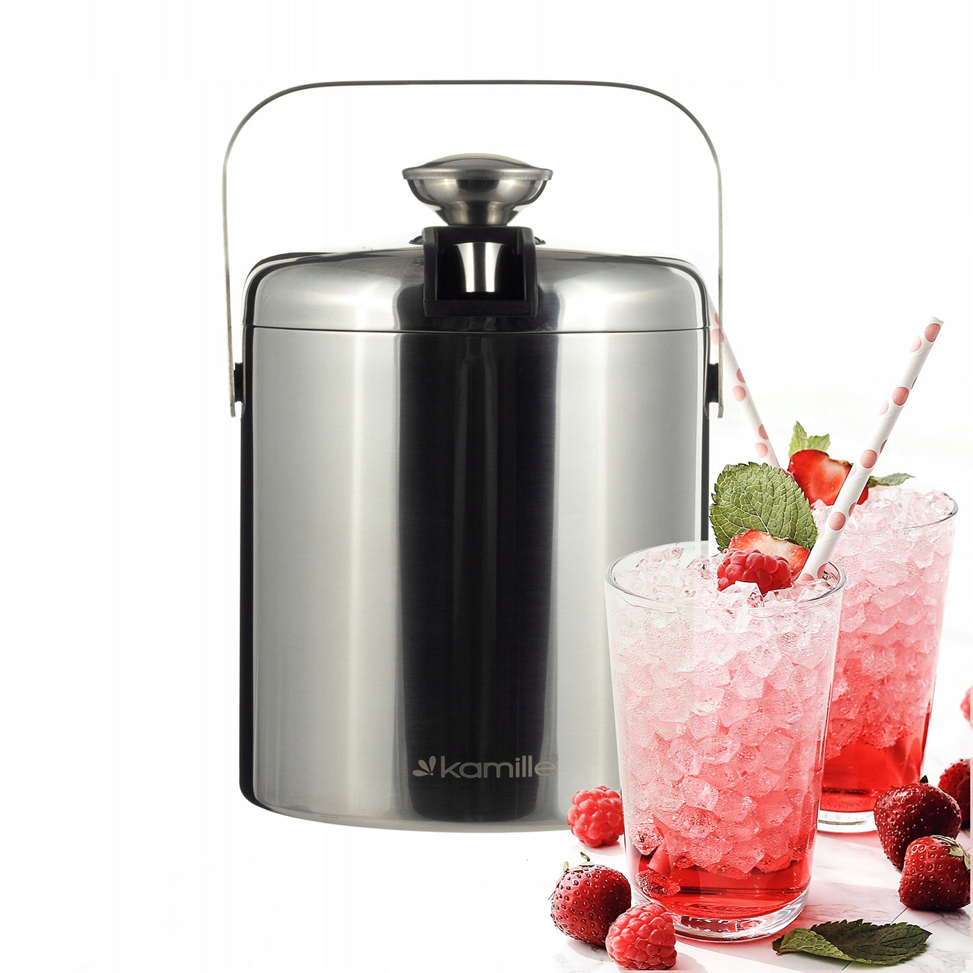 ICE BUCKET THERMAL container for cooling + pliers KAMILLE