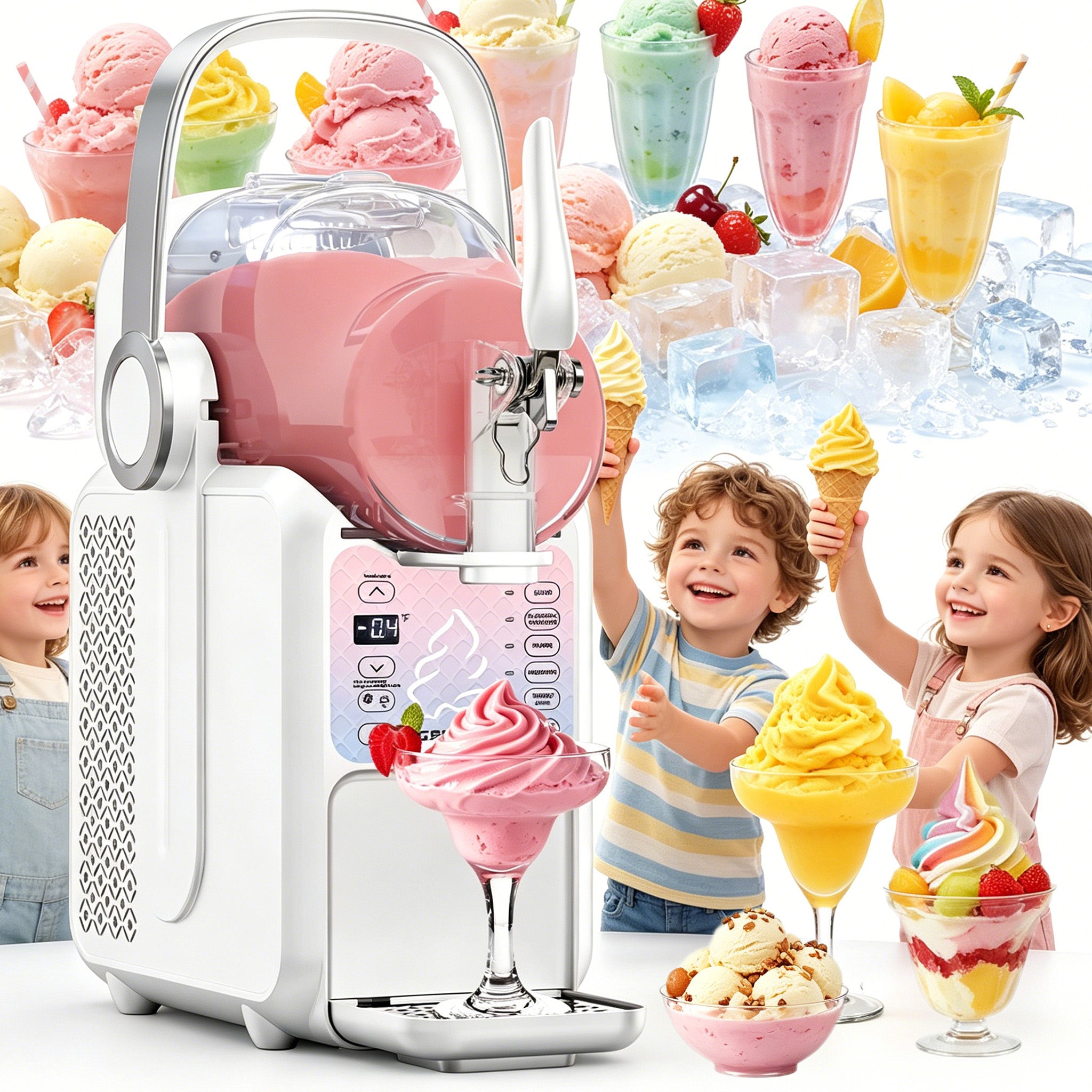 ICE CREAM MACHINE GSEICE HSC3L AUTOMATIC FROZEN DRINKS SLUSHY 6IN1