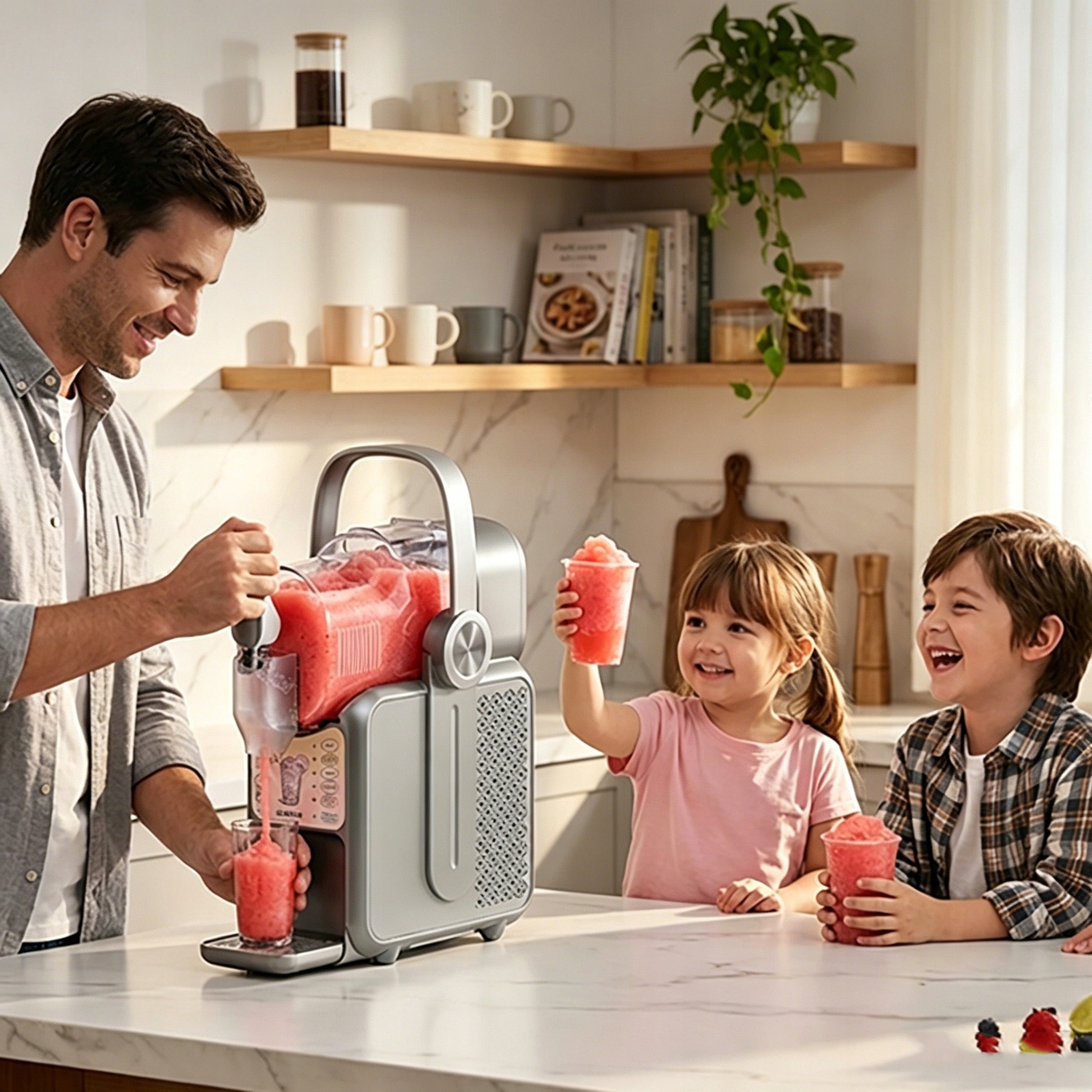 ICE CREAM MAKER AUTOMATIC 3L 6 MODES OF DRINKS, SLUSHY, ITALIAN ICE CREAM Packaging status original