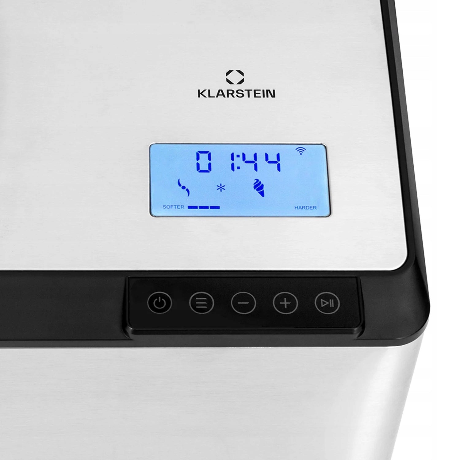 ICE CREAM MAKER/YOGURT MAKER,KLARSTEIN 2 L, WI-FI STAINLESS STEEL Dominant color silver/gray