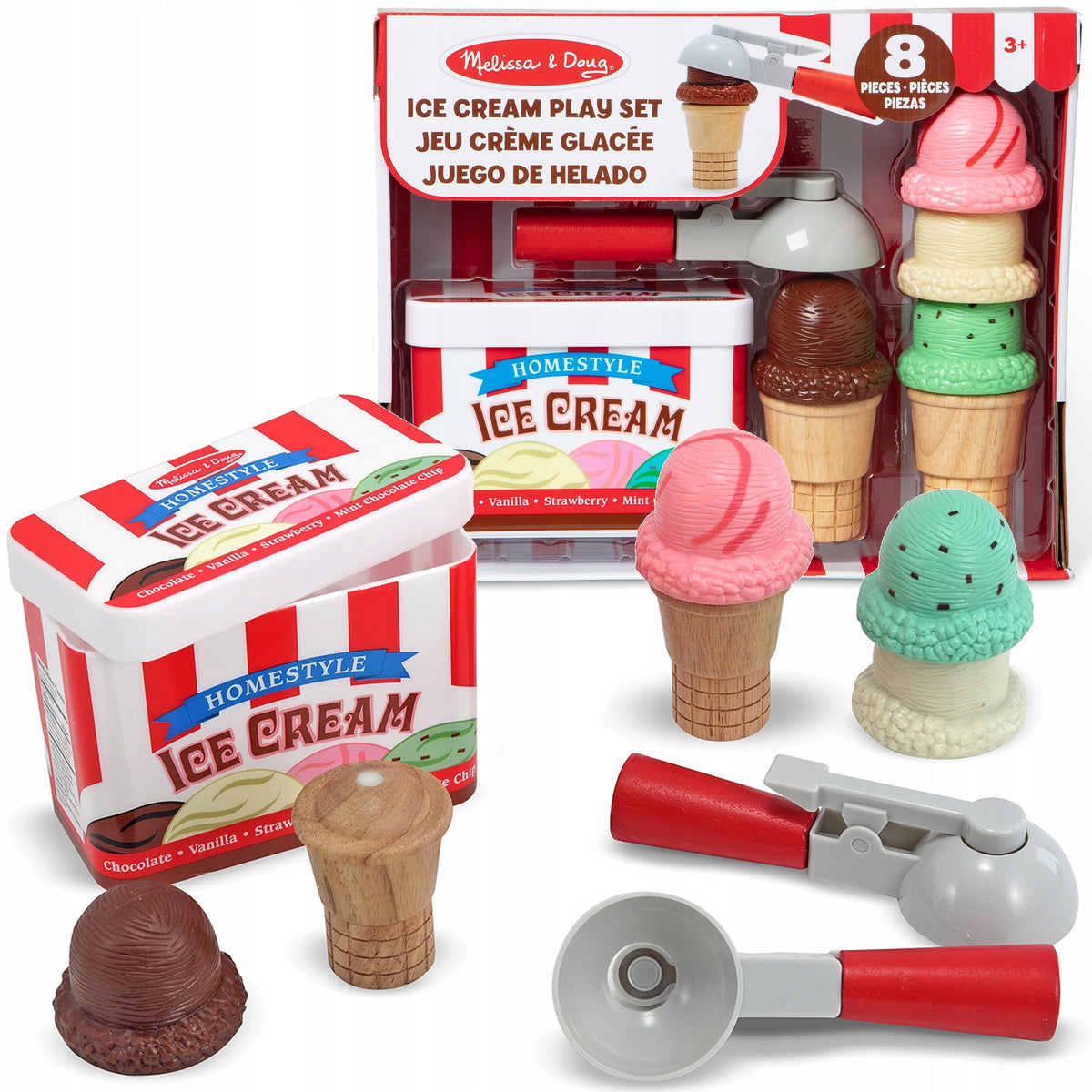 ICE CREAM PARLOR WOODEN ICE CREAM FOR MAGNET SET SHOP FOR MAGNET MELISSA & DOUG