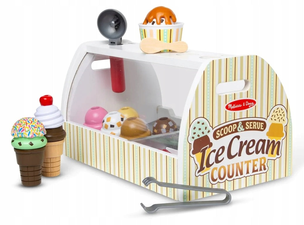 ICE CREAM SHOP WOODEN ICE CREAM PARLOR TOYS FOR CHILDREN TO PLAY IN THE LEMON BALM SHOP