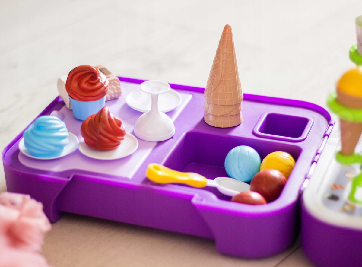 ICE CREAM SUITCASE SET 3IN1 KITCHEN SHOP ICE CREAM SHOP PORTABLE 62EL Brand Woopie