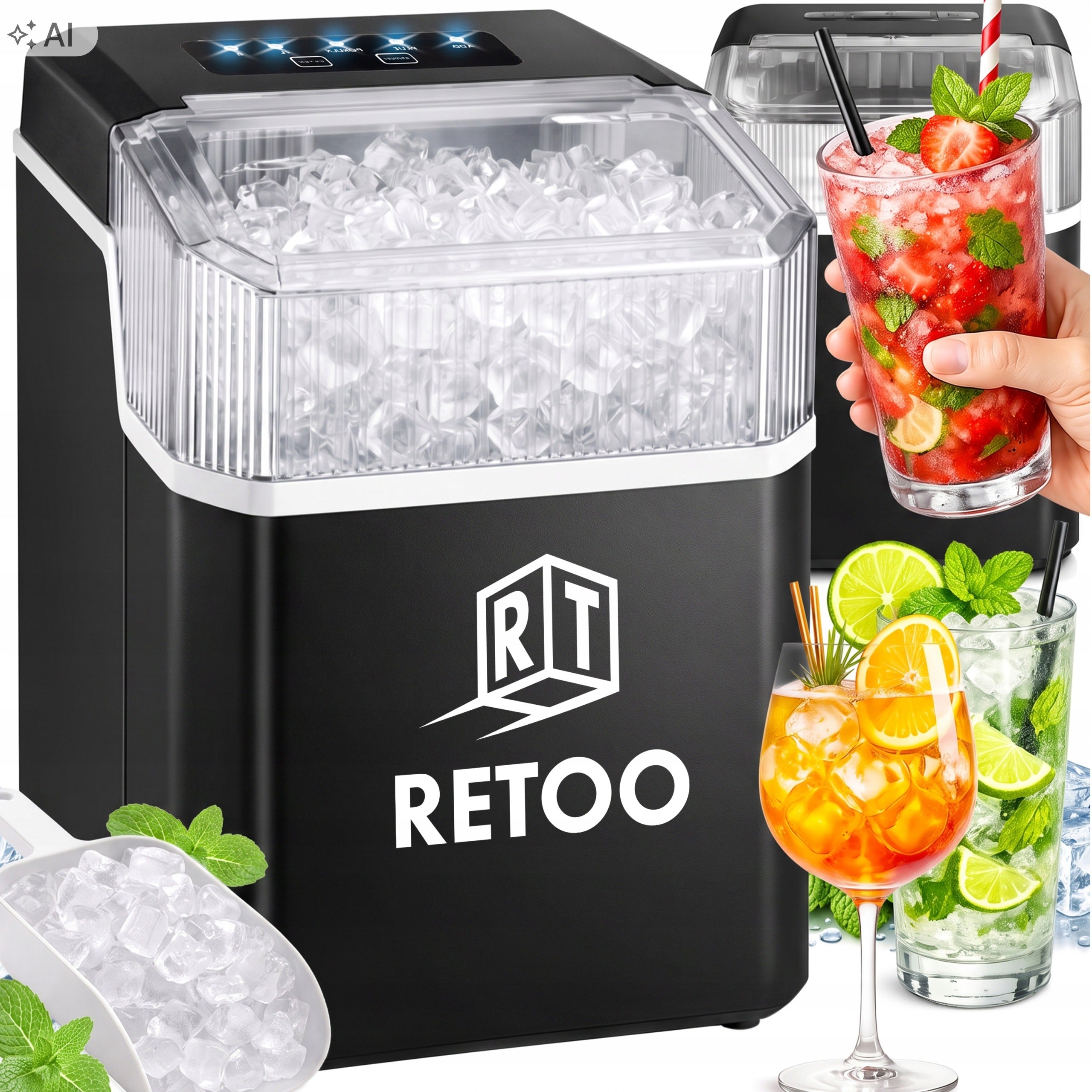 ICE MAKER 1,5L ANKLE MACHINE 85W 12kg/24h EXPRESS ICE QUIET