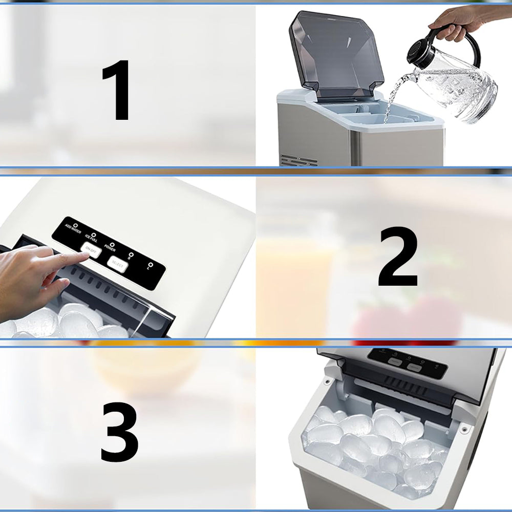ICE MAKER 130W 1,3L FAST EFFICIENT ANKLE MACHINE 12kg/24h Packaging status original