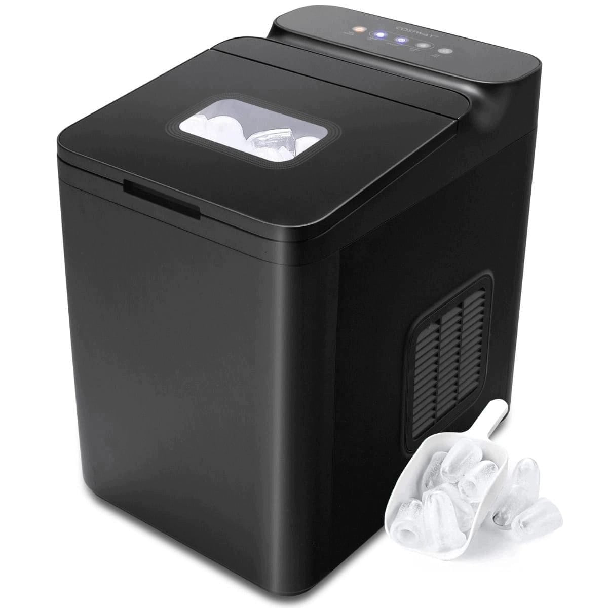 ICE MAKER COSTWAY 15KG/24H BLACK 1,5L 9 CUBES 6-13 MIN LCD FOR HOME BAR
