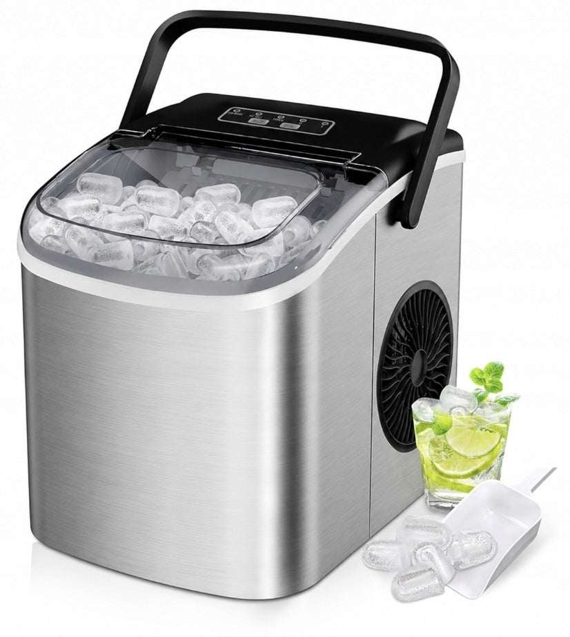 ICE MAKER FOOING HZB-12/H SILVER – 9 CUBES IN 6 TO 8 MINUTES