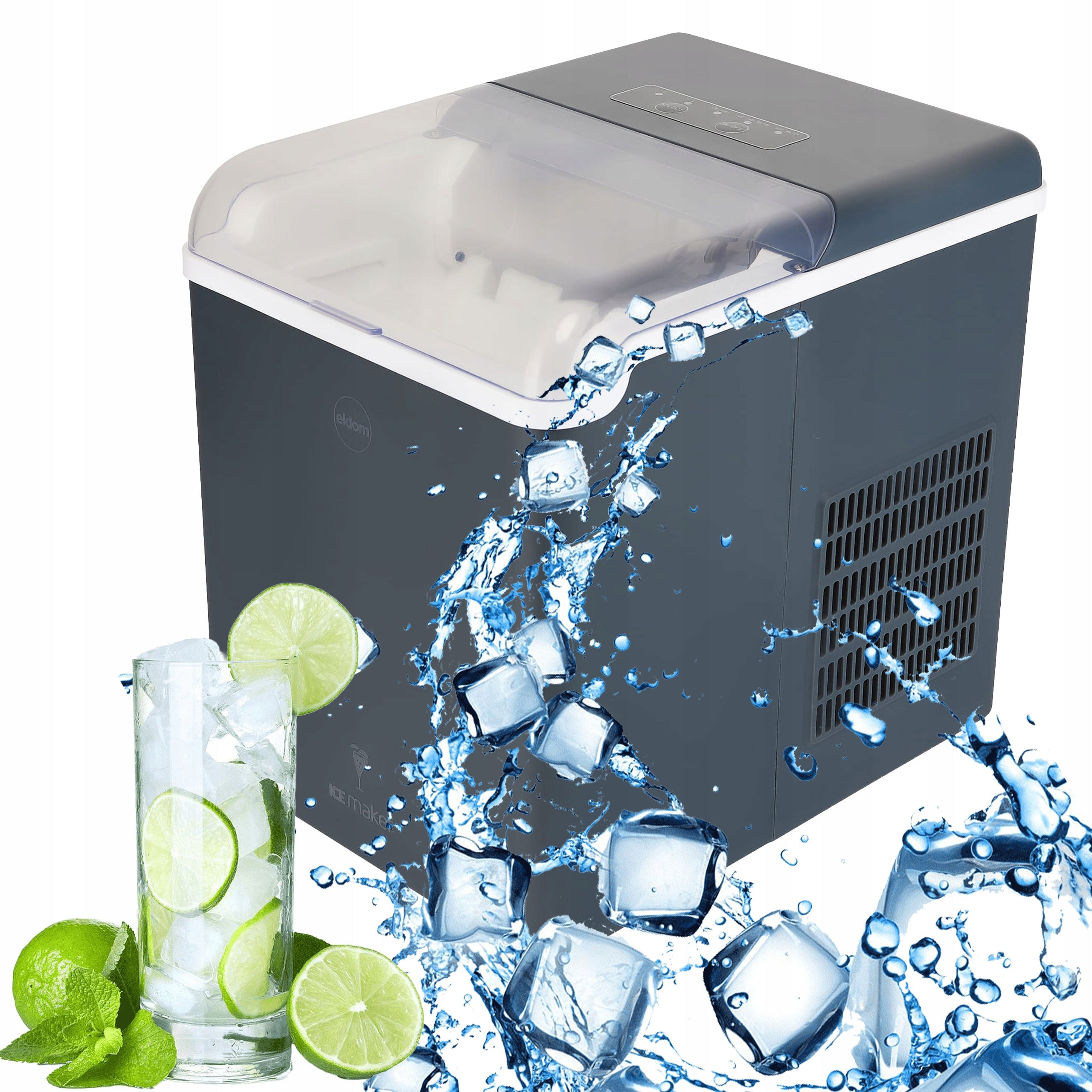 ICE MAKER IDEAL FOR HOME OFFICE 12Kg ELDOM ICER KS220 Manufacturer code 0001