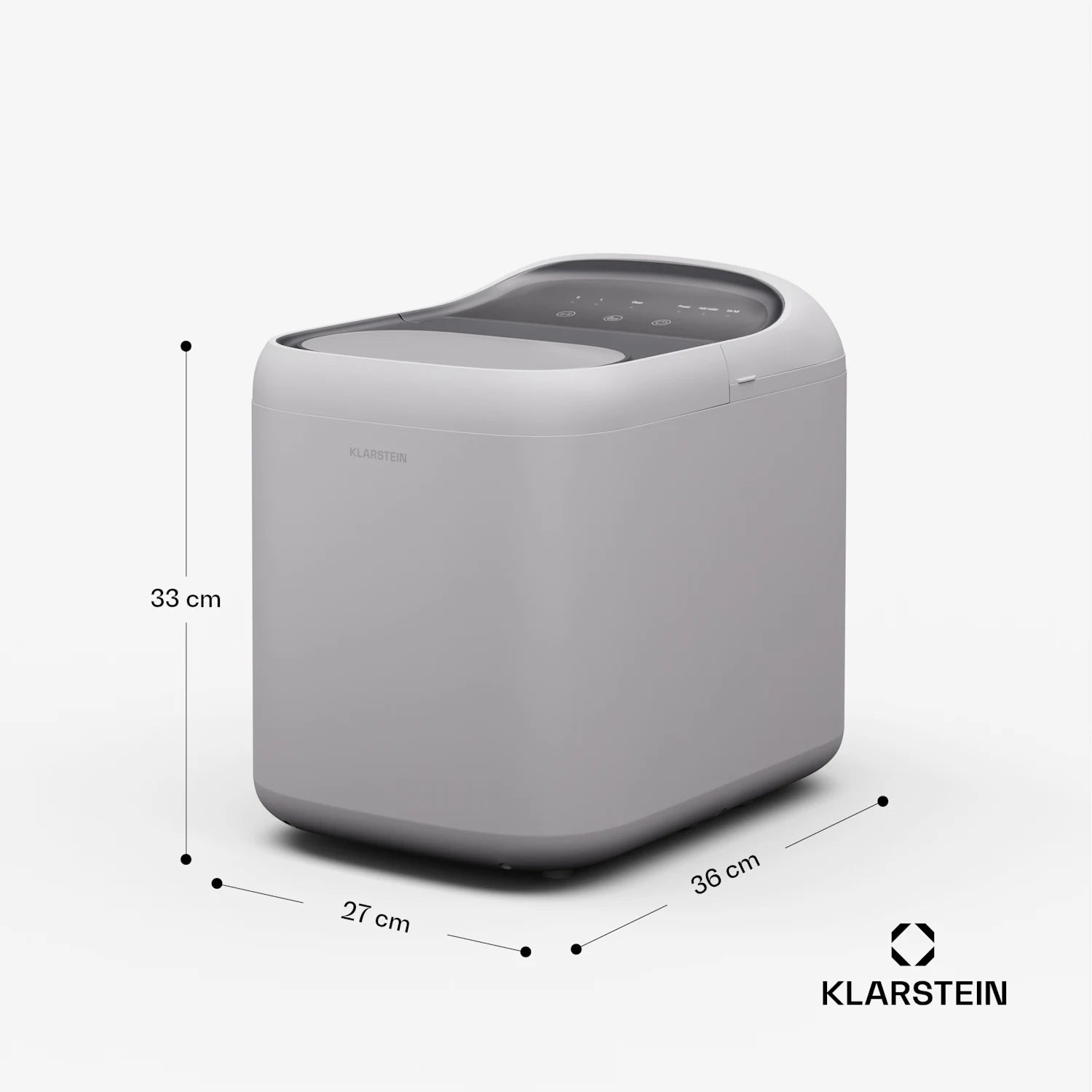 ICE MAKER KLARSTEIN CUBE MACHINE 15 KG/24 H LARGE WHITE Dominant color white