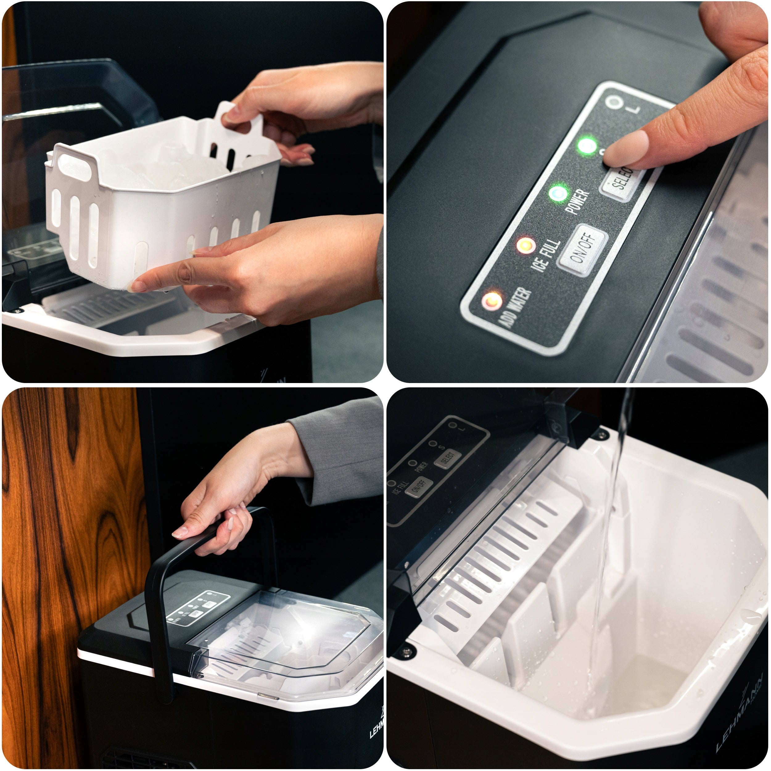 ICE MAKER LEHMANN 12KG PER DAY FAST EFFICIENT EASY OPERATION LED Packaging status original