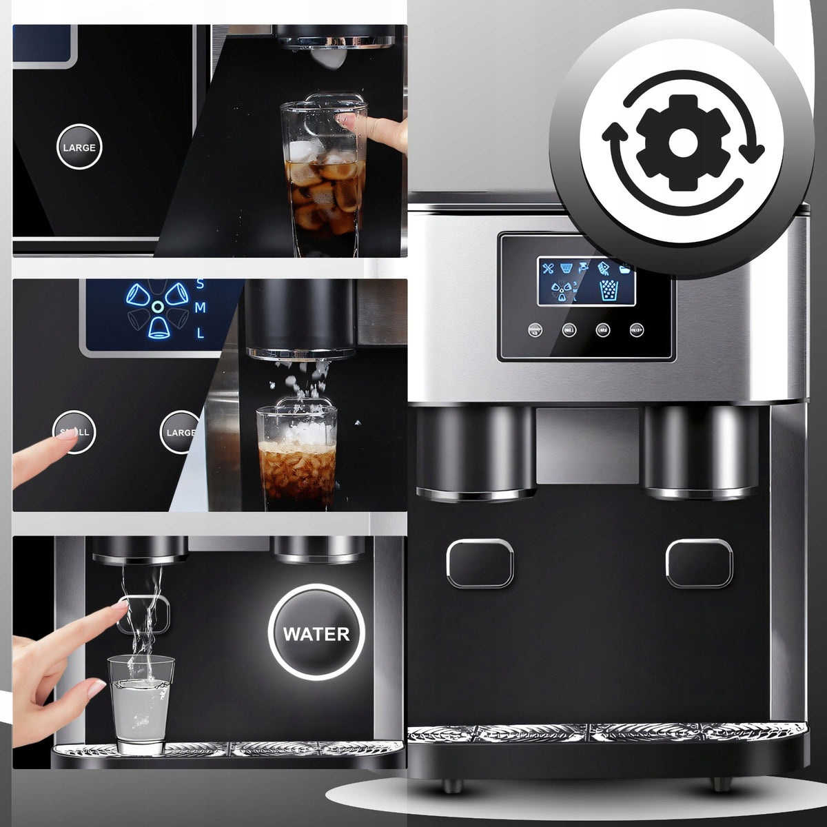 ICE MAKER WATER DISPENSER CRUSHER 3in1 380W LED TOUCH PANEL Manufacturer code 5908049812293