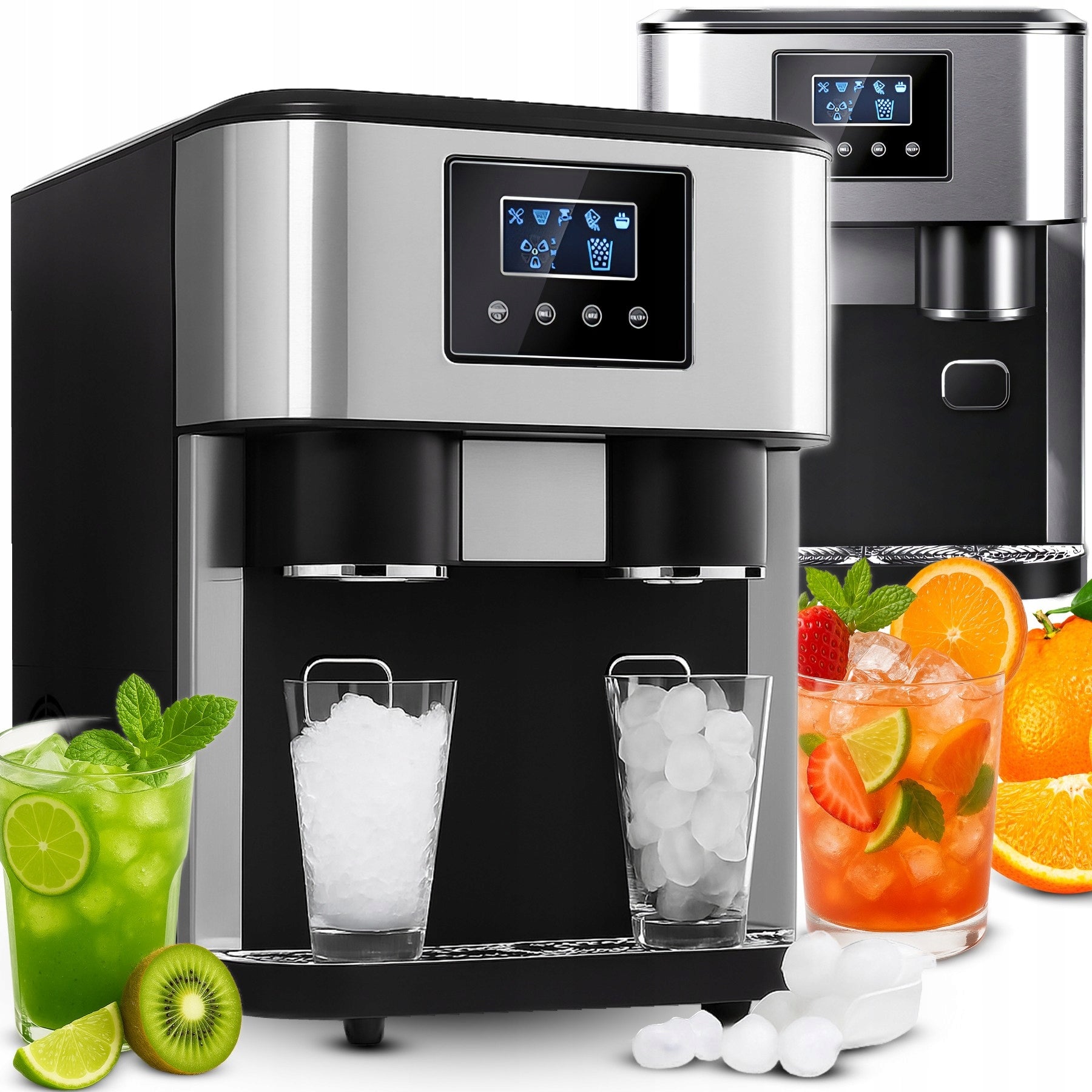 ICE MAKER WATER DISPENSER CRUSHER 3in1 380W LED TOUCH PANEL