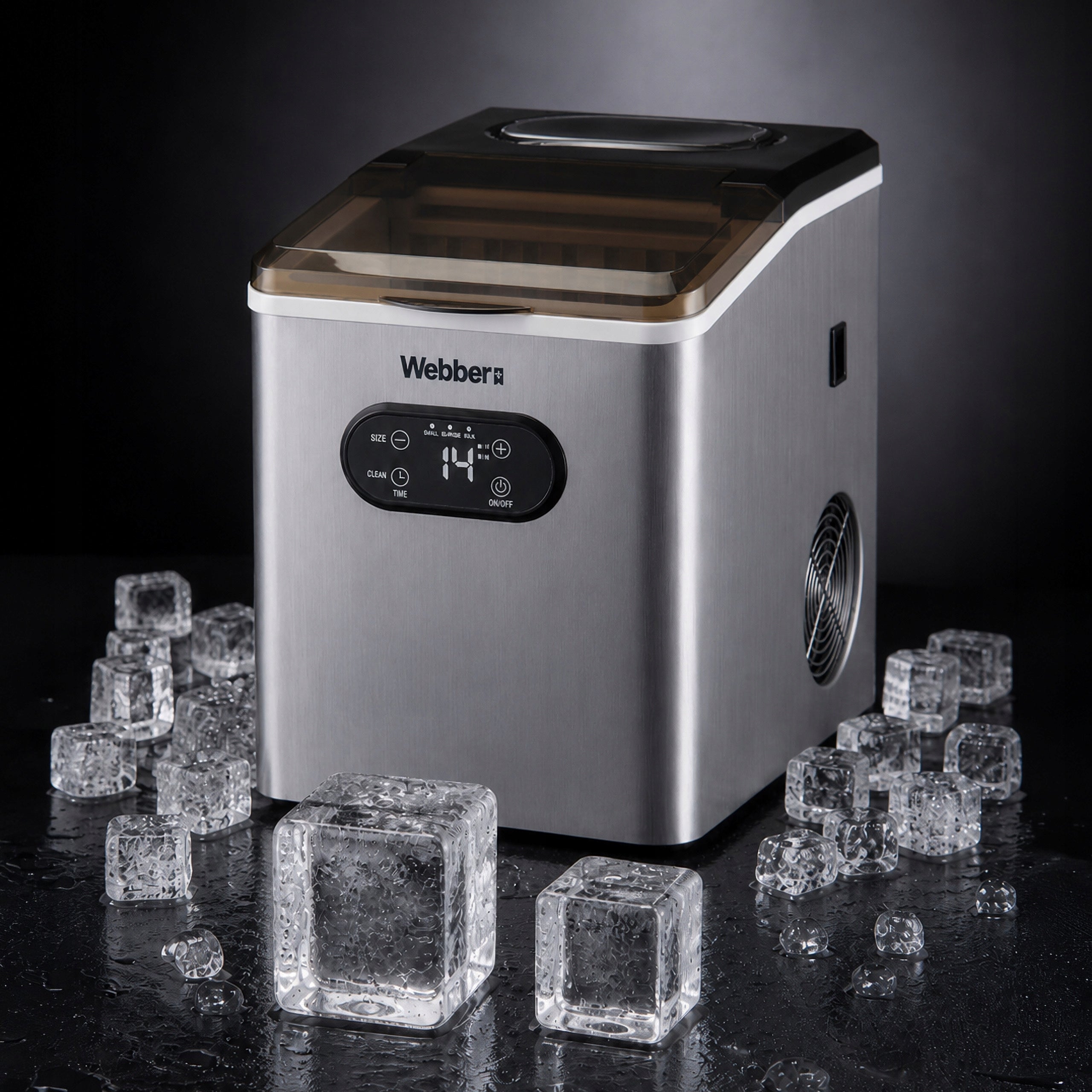 ICE MAKER WEBBER FRIO IM-201 25KG LCD 3 WATER MODES INOX 24 CUBES Packaging status original