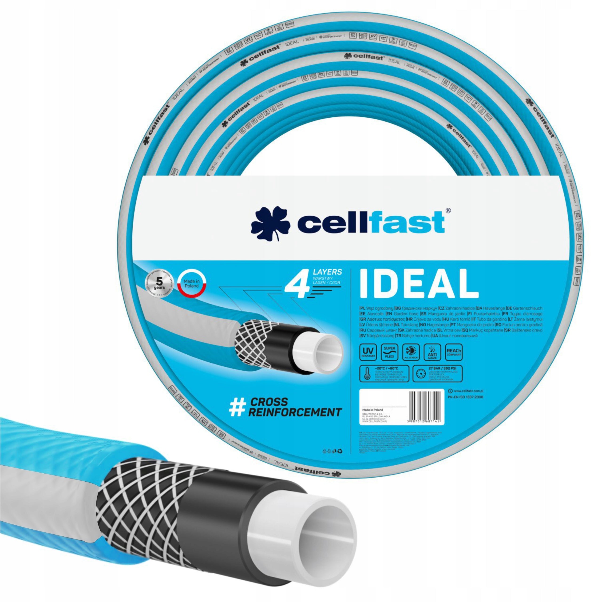 IDEAL GARDEN HOSE 4 LAYERS 27 BAR 3/4" 30m NON-TWISTING Manufacturer code cf10-261