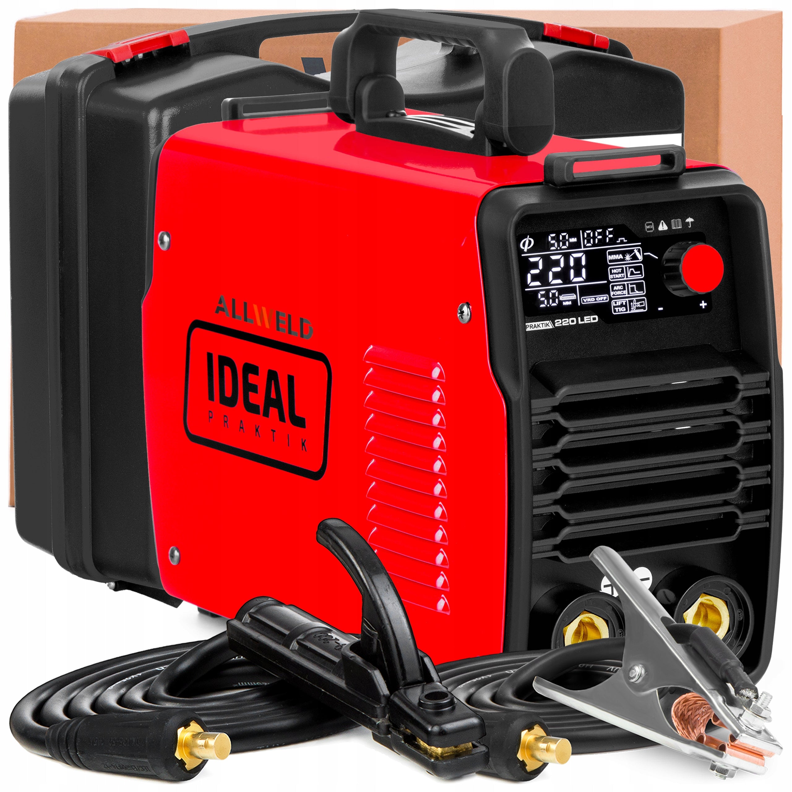 IDEAL PRAKTIK 220 LED SYNERGY 230V 220A MMA TIG LIFT INVERTER WELDING MACHINE