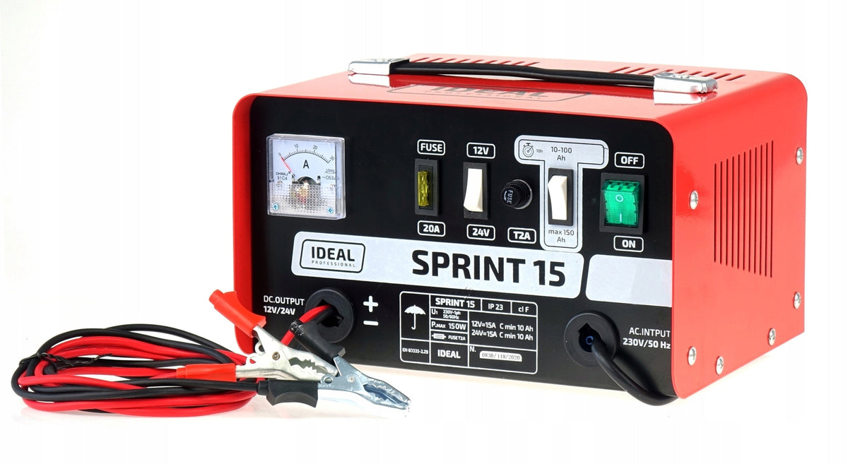 IDEAL Transformer rectifier SPRINT 15 230V 12/24V 15A 150Ah SPRINT15 Packaging status original