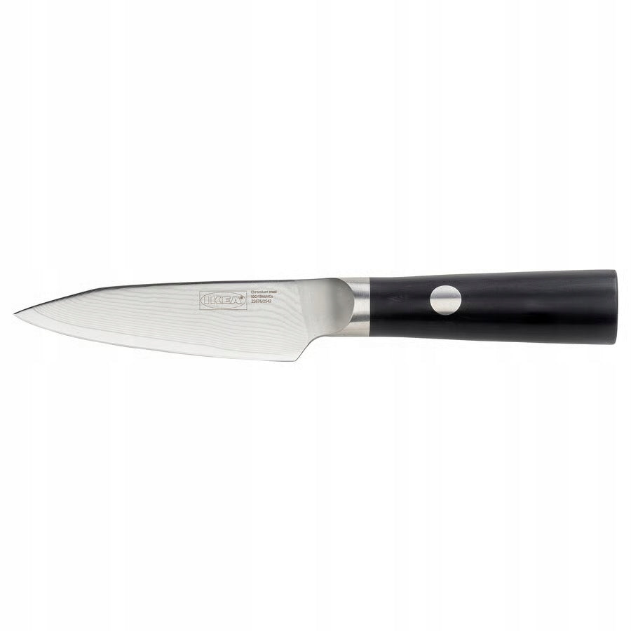 IKEA FJALLRODING Vegetable Knife, Damascus Steel /Black, 10 cm