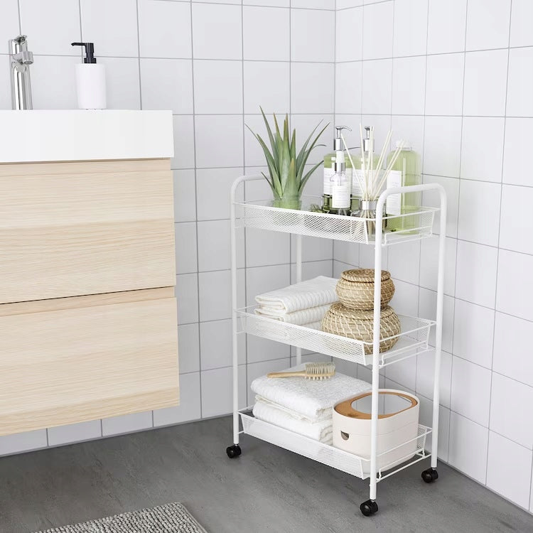 IKEA HORNAVAN Kitchen trolley, bathroom, white bookcase, 26x48x77 cm Brand IKEA