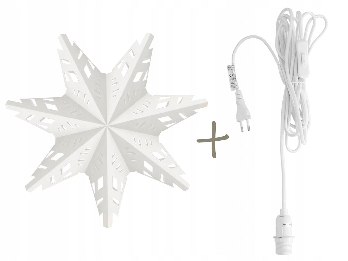 IKEA STRALA - HANGING LAMP snowflakes 48 cm Manufacturer code 106.005.44