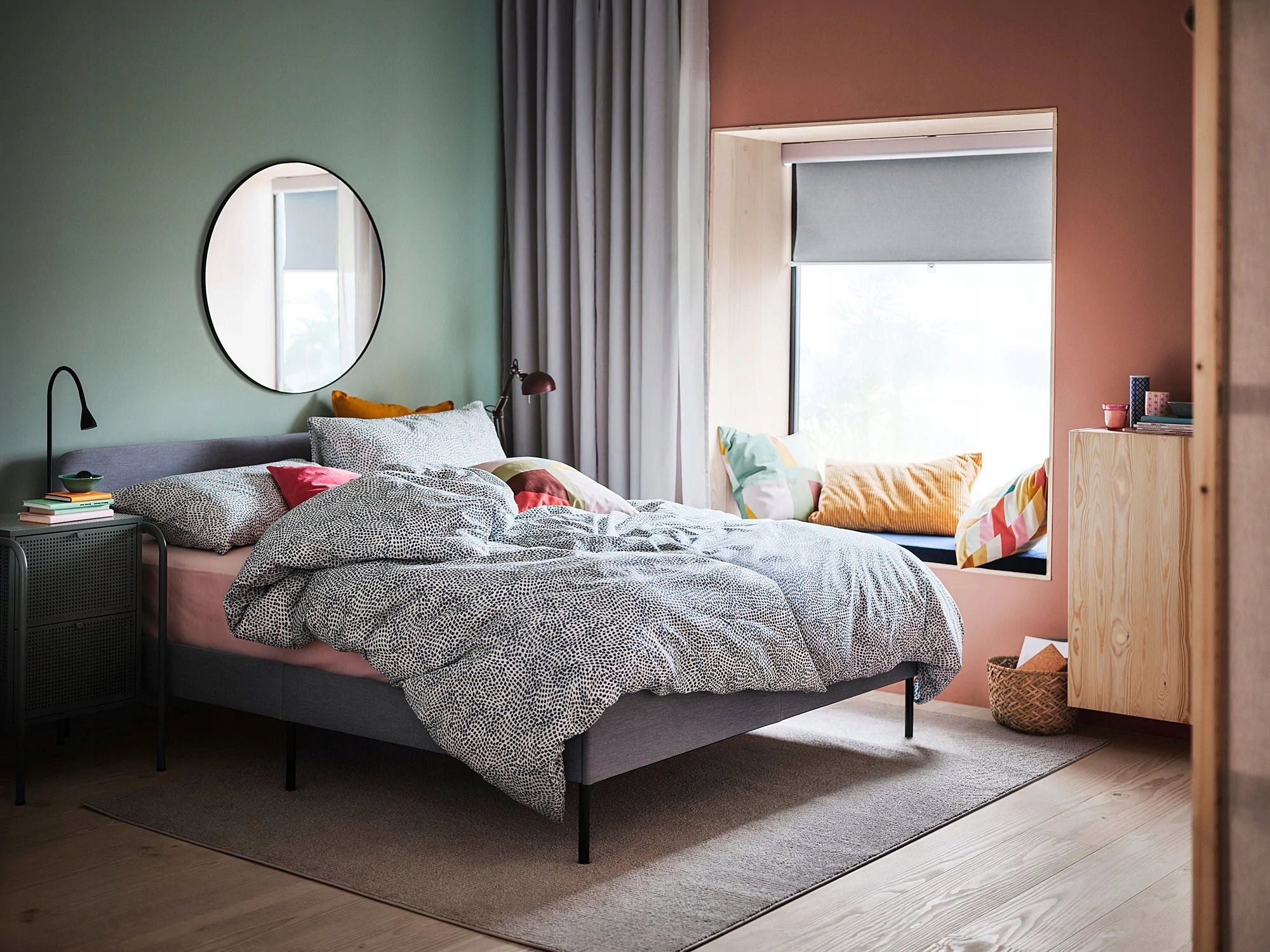 IKEA TRADKRASSULA Bedding set 150x200 duvet cover, 50x70 pillow 48% cotton Manufacturer code 503.928.40