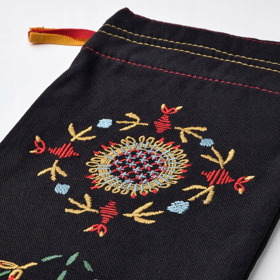 IKEA VINTERFINT Christmas sock for gifts black embroidery 40 cm Brand IKEA