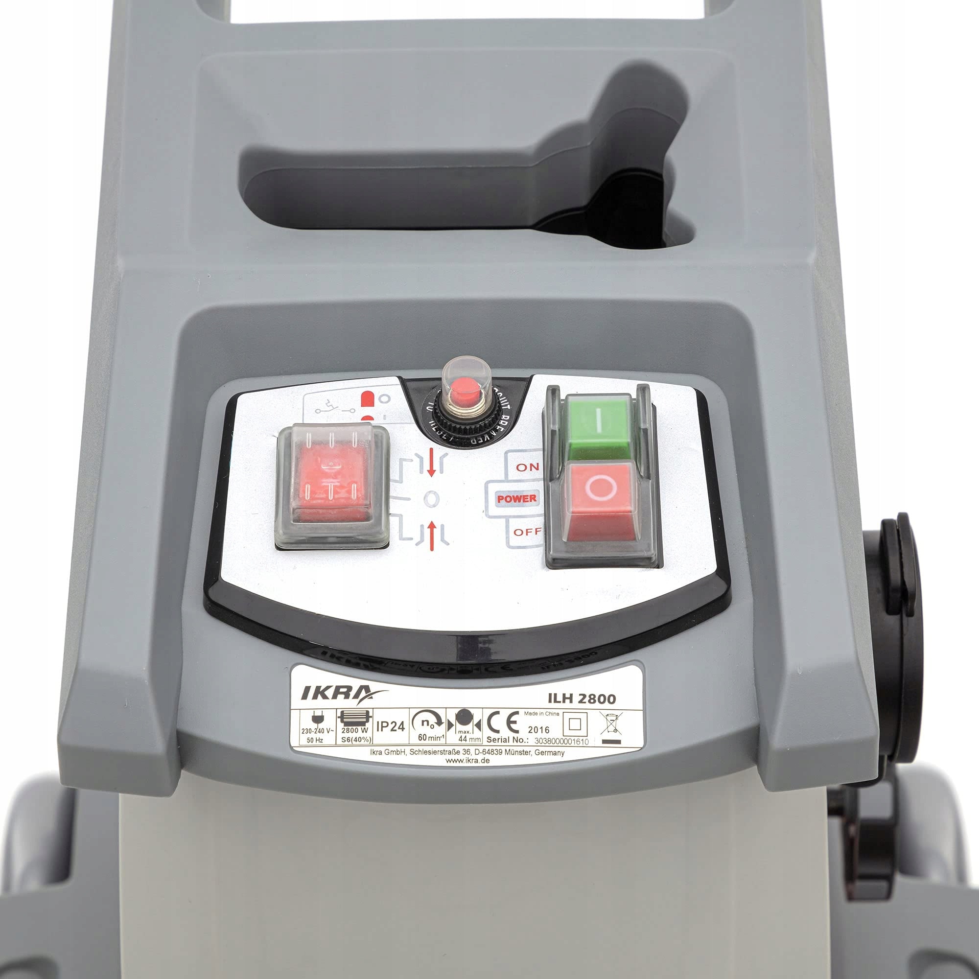 IKRA ILH 2800 CYLINDRICAL GARDEN SHREDDER 2800W FOR BRANCH 44MM BASKET 60L Manufacturer code IE1234