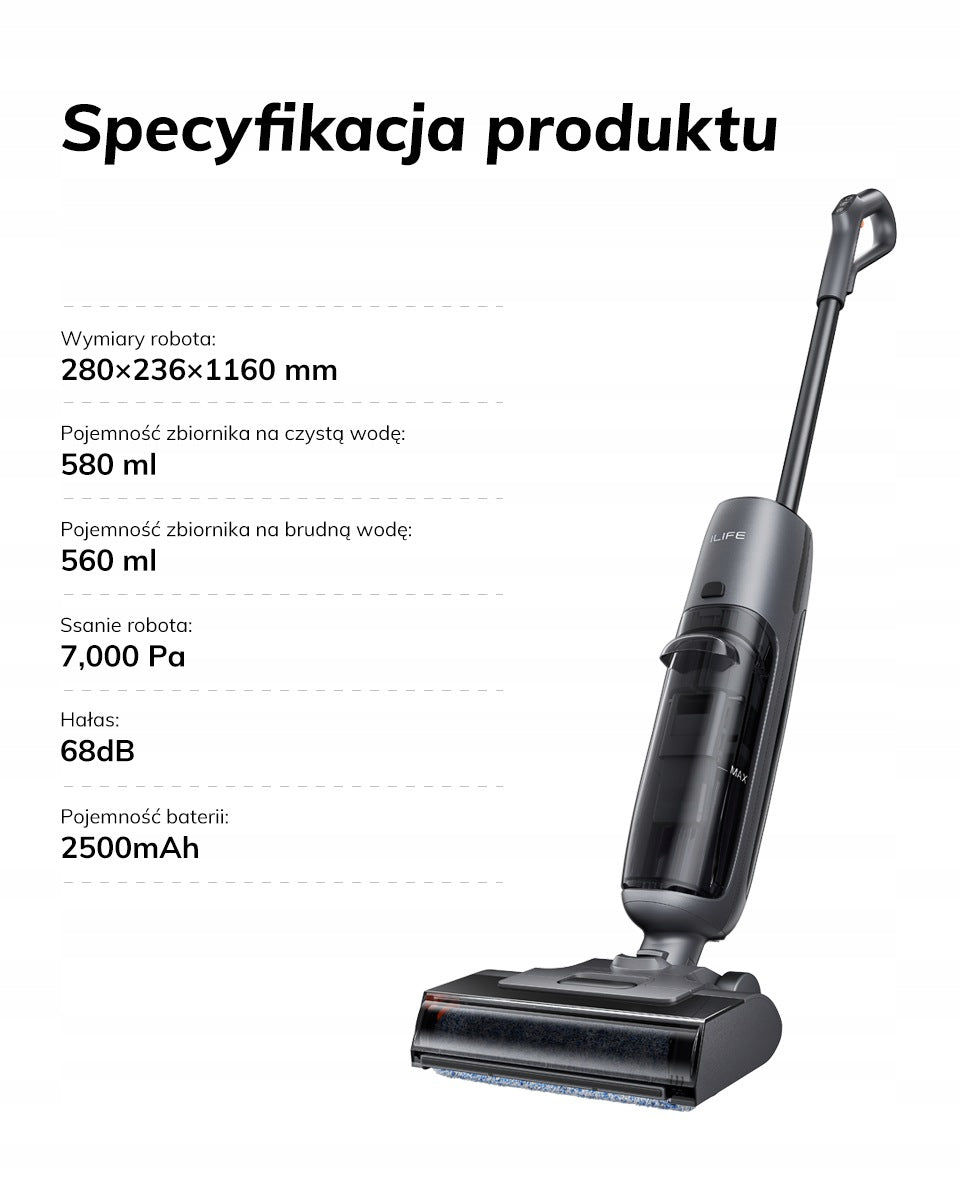 ILIFE W90 Pro Cordless Vacuum Cleaner 3in1 Mopping Floor Cleaning Manufacturer code 6971263074944