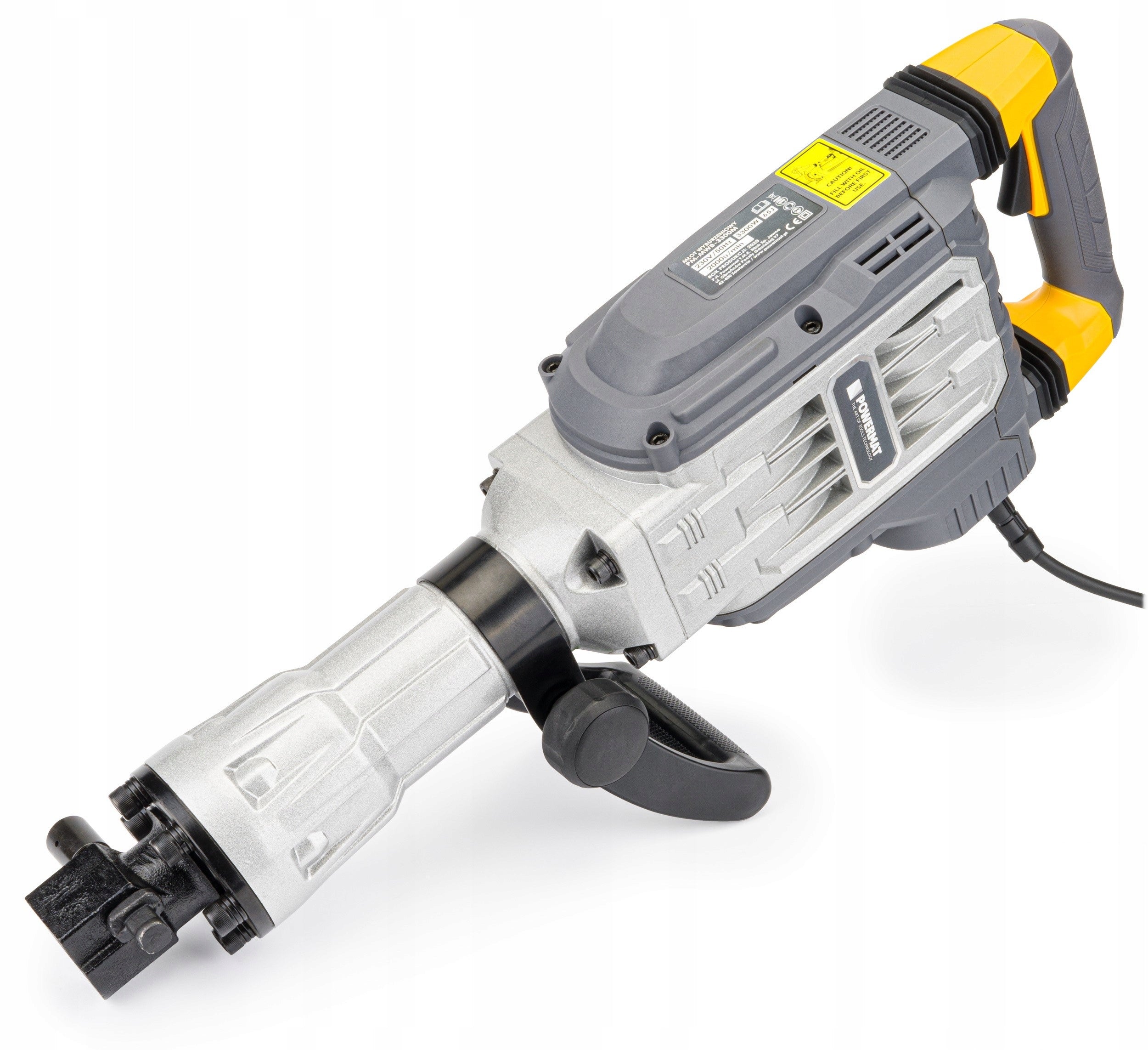 IMPACT DEMOLITION HAMMER FOR CONCRETE FORGING STRONG 3300W HEX 65J CHISEL CASE Brand Powermat