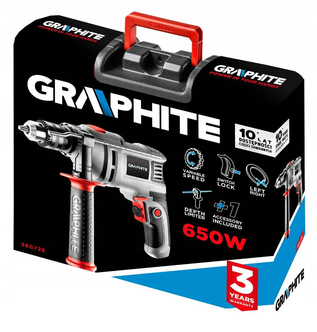 IMPACT DRILL 650W 58G726 GRAPHITE Brand GRAPHITE