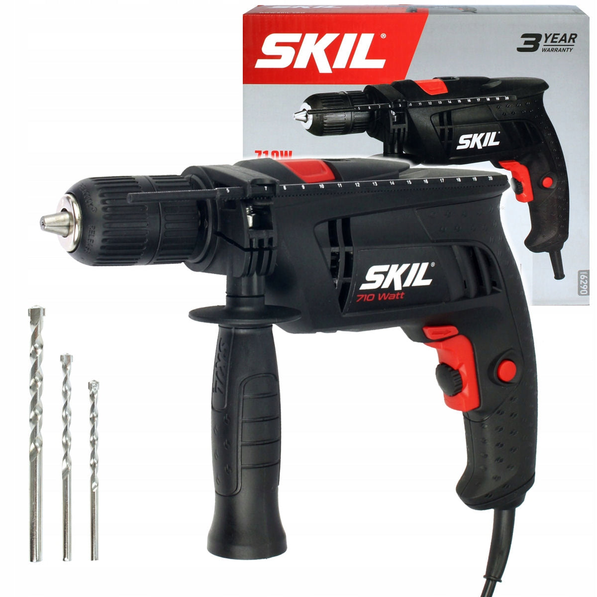 IMPACT DRILL 710W 6290 SKIL + DRILL BITS