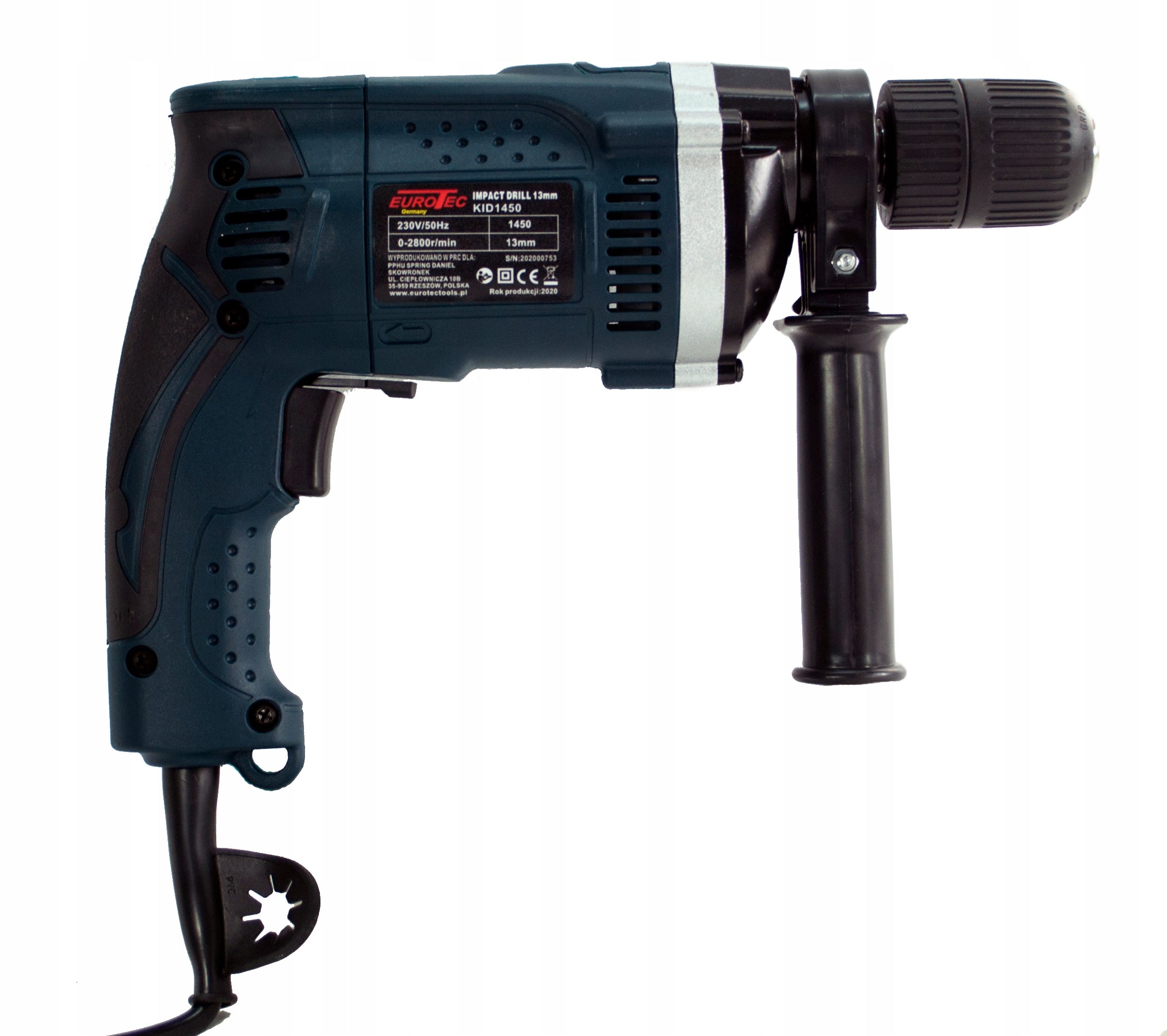 IMPACT DRILL SELF-CLAMPING ELECTRIC DRILL WITH IMPACT EUROTEC Brand Eurotec