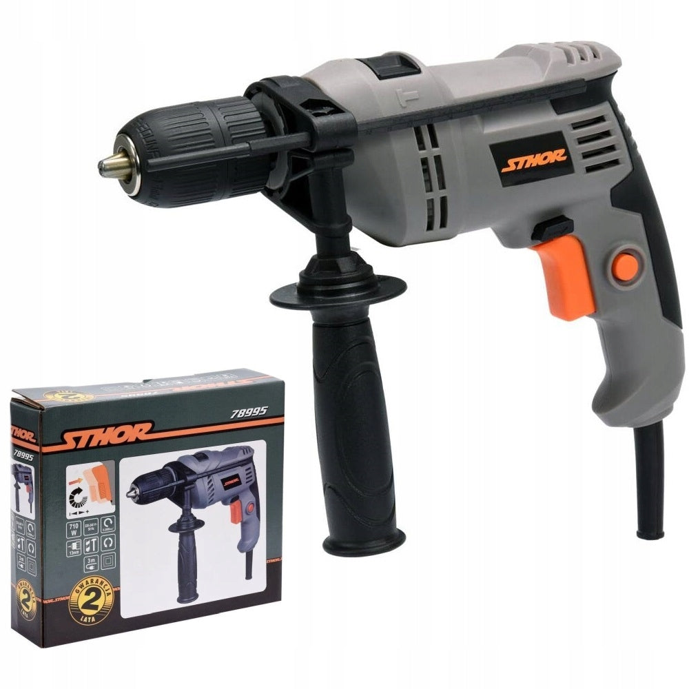 IMPACT DRILL WITH HANDLE 13MM 710W 2-FUNCTION 78995