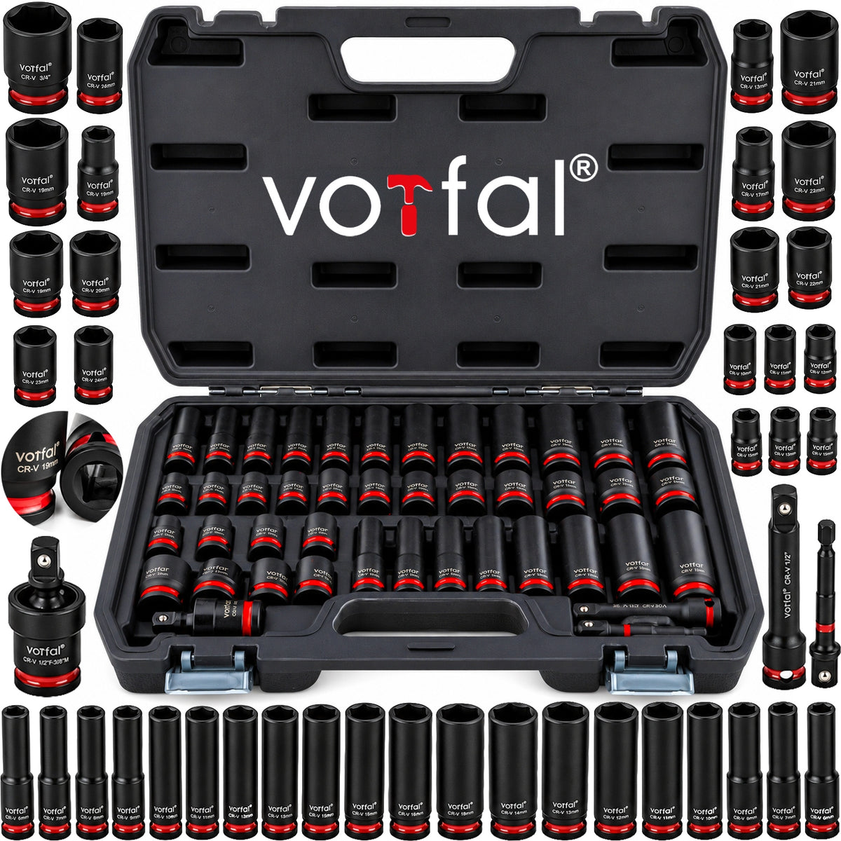IMPACT SOCKET SET 8-19 IMPACT SOCKETS 3/8 STROKE 43 el SUITCASE Cr-V