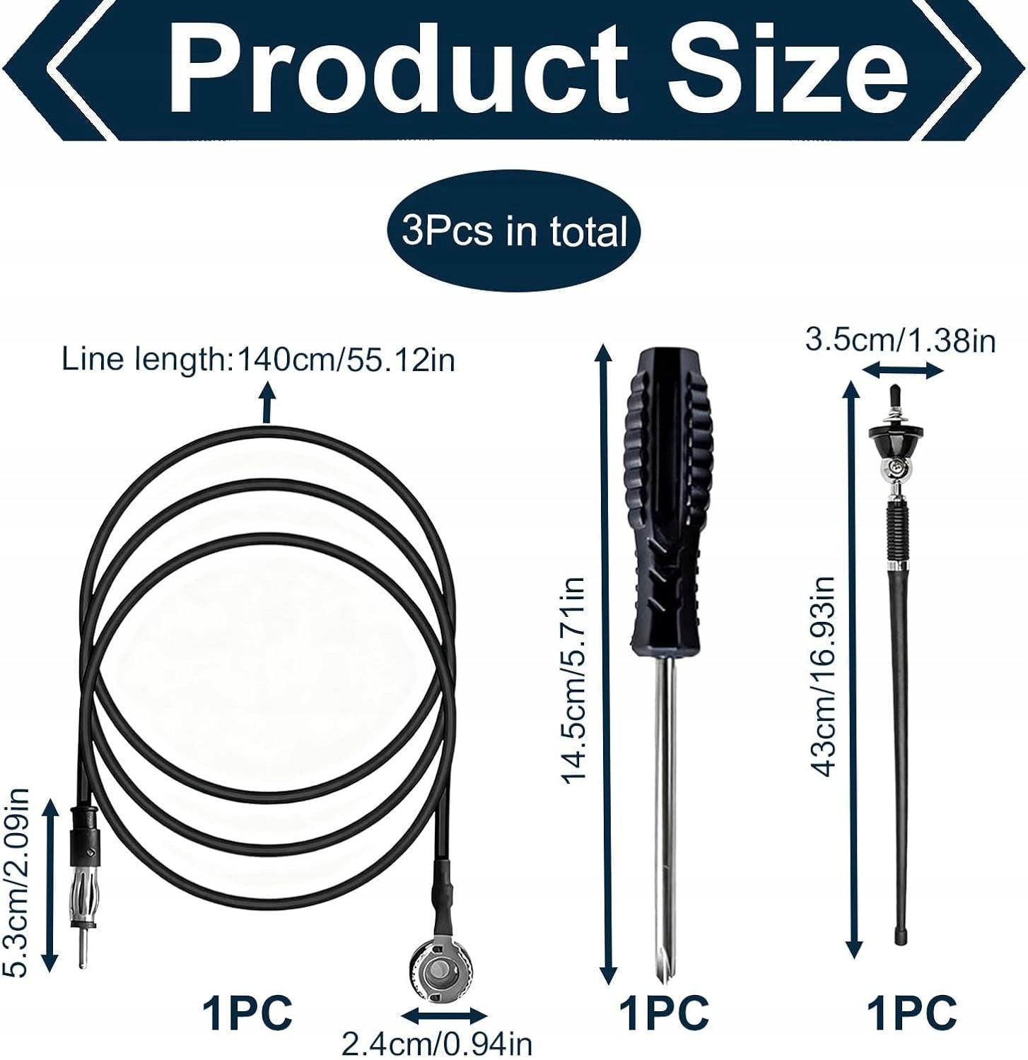 INCHES 16 MARINE RADIO FLEXIBLE WATERPROOF UNIVERSAL RECEPTION Brand no brand