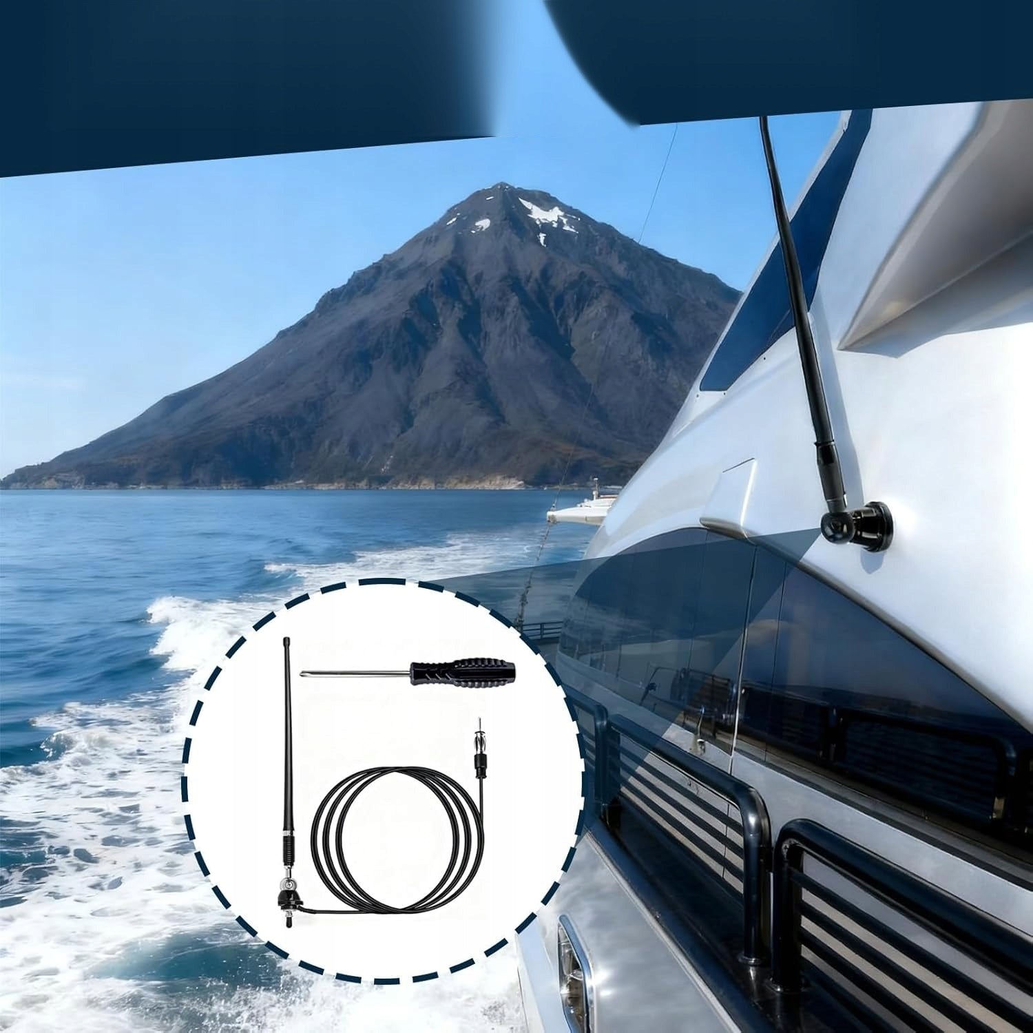 INCHES 16 MARINE RADIO FLEXIBLE WATERPROOF UNIVERSAL RECEPTION Manufacturer code 5908140085022
