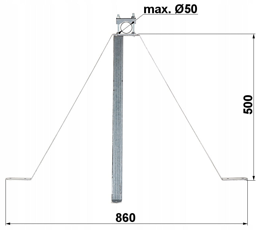 INCLUDES ANTENNA MASONRY PIPE HOLDER, MAST