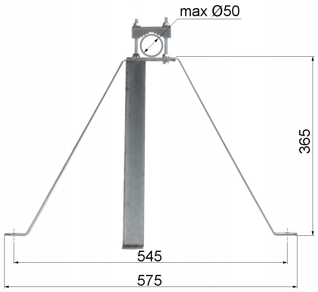 INCLUDES MASONRY MAST PIPE HOLDER Manufacturer code OBEJMA MUROWA UCHWYT RURY MASZTU 50L40