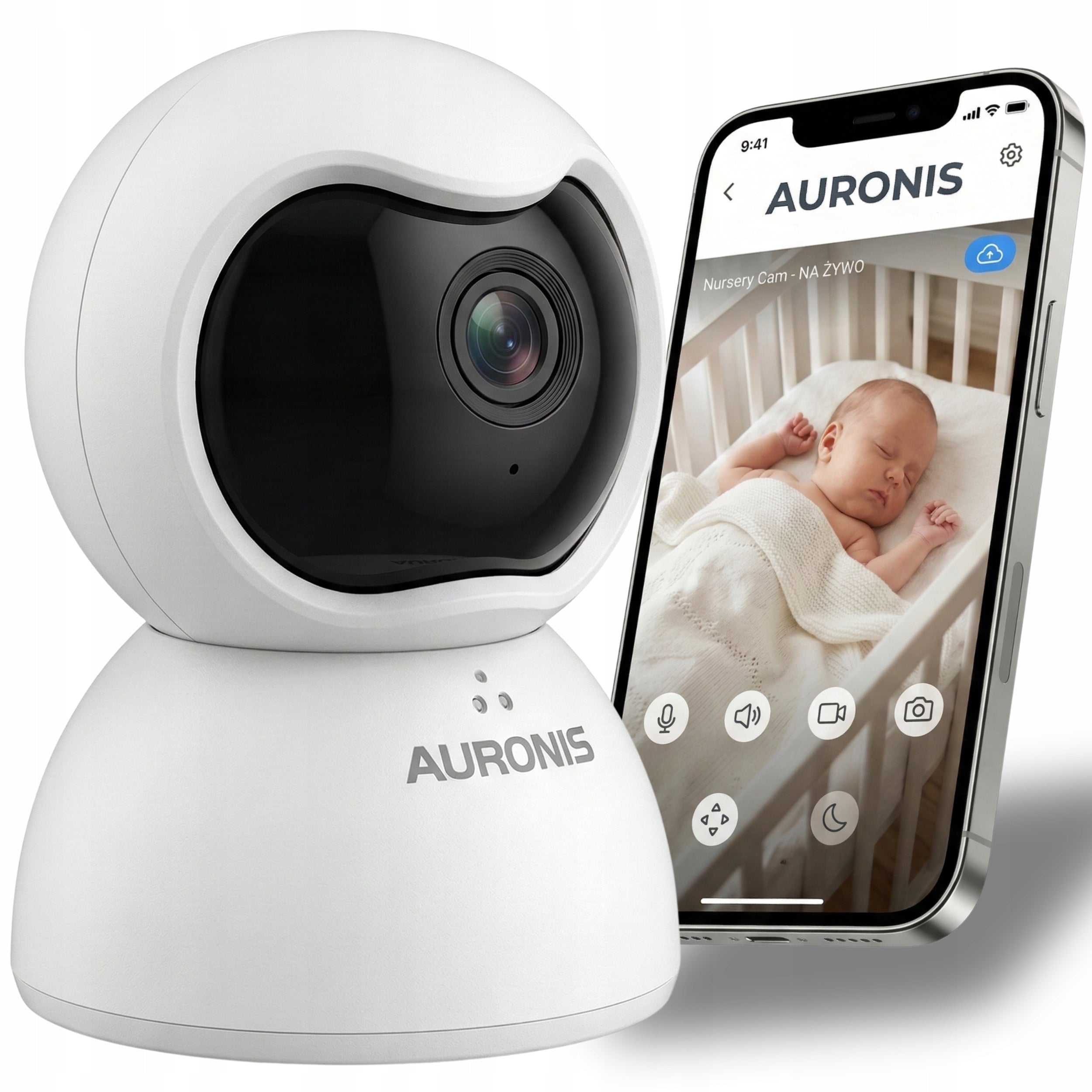 INDOOR WIFI CAMERA ROTATING BABY MONITOR ELECTRONIC 3MP FOR HOME DETECTION