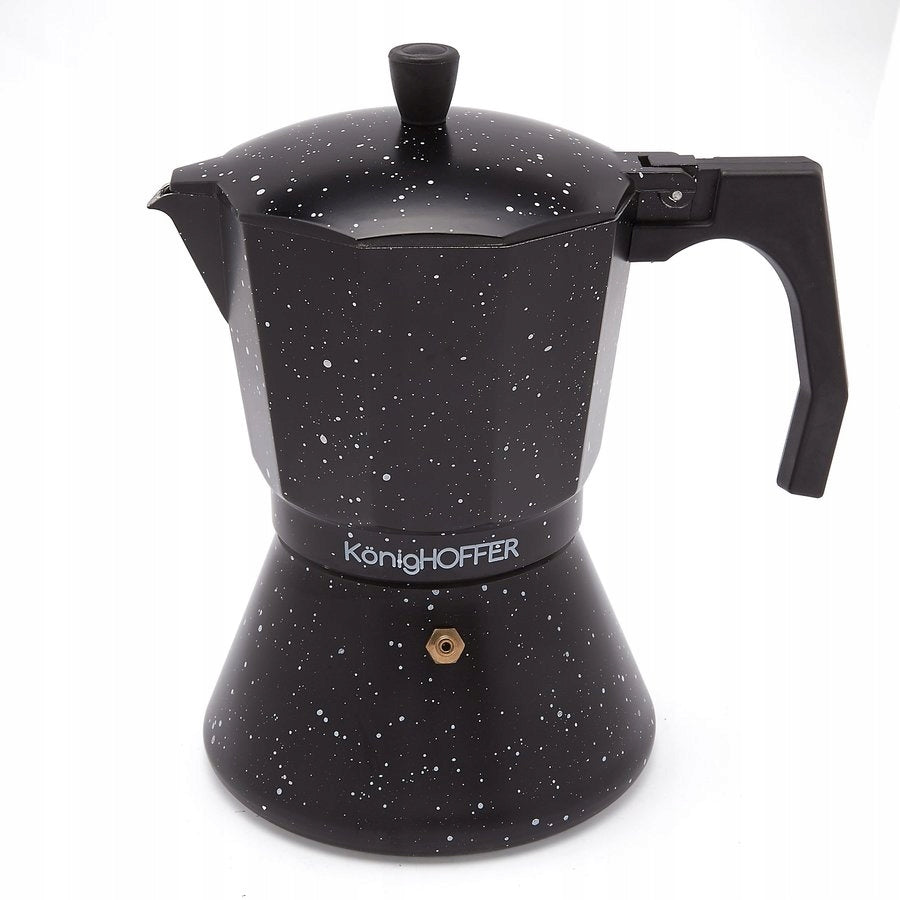INDUCTION COFFEE MAKER ITALIAN KonigHOFFER Black Granite Marble 450 ml Packaging status original