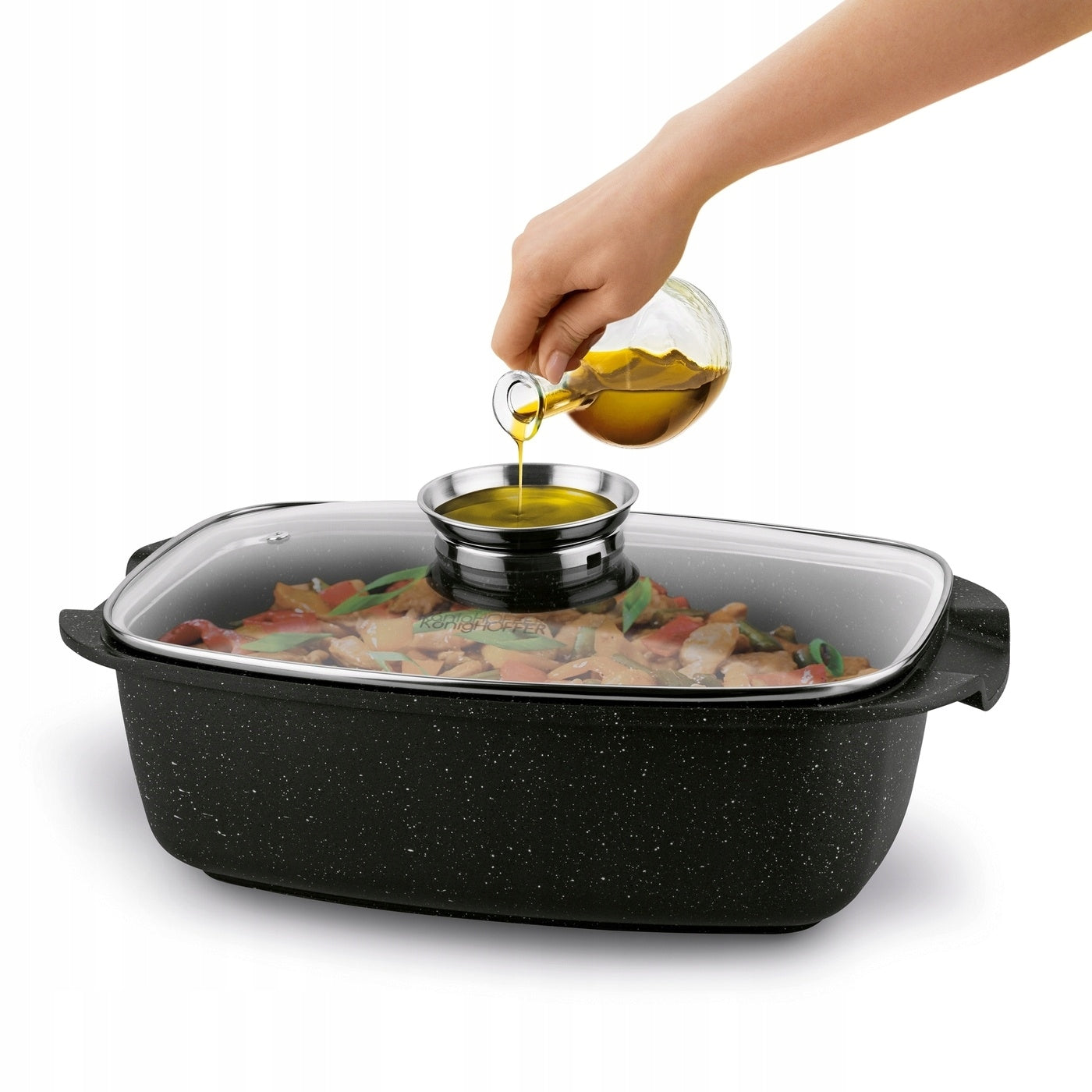 INDUCTION POT WITH FLAVOURING 5.6L PAN GOOSEBERRY ALUMINIUM GAS
