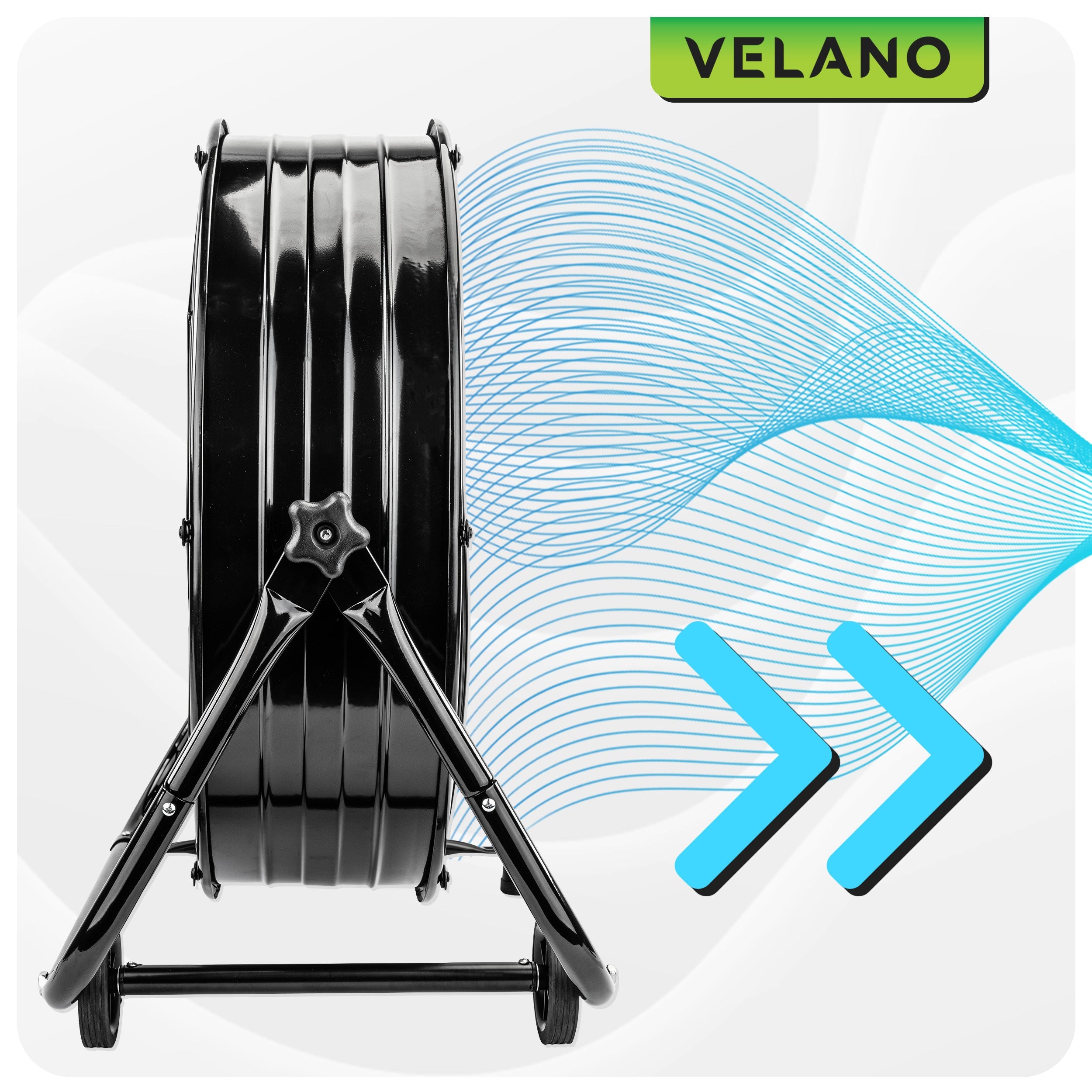 INDUSTRIAL FAN FLOOR FAN CIRCULATOR 61CM 300W LARGE POWERFUL Dominant color black