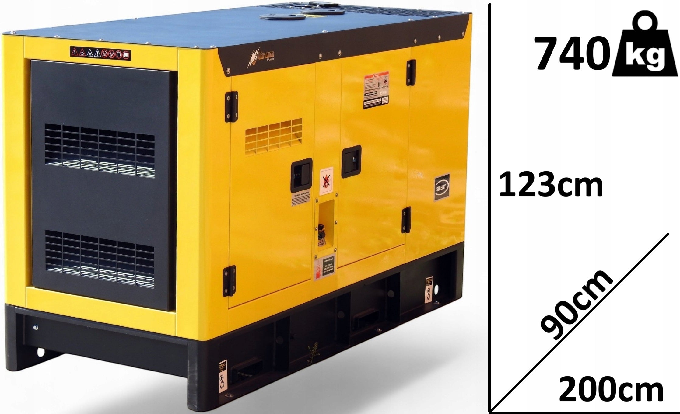 INDUSTRIAL GENERATOR SET DIESEL GROM 20KW 25kVA QUIET ATS generator Manufacturer code GROM A24