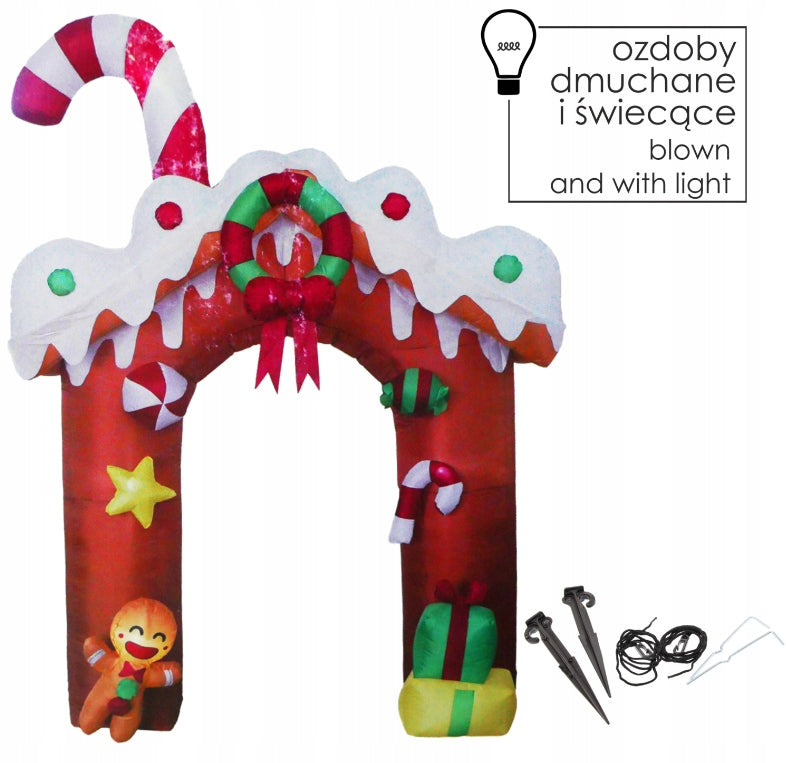 INFLATABLE ARCH CHRISTMAS GINGERBREAD WITH LED BACKLIGHT 300 CM