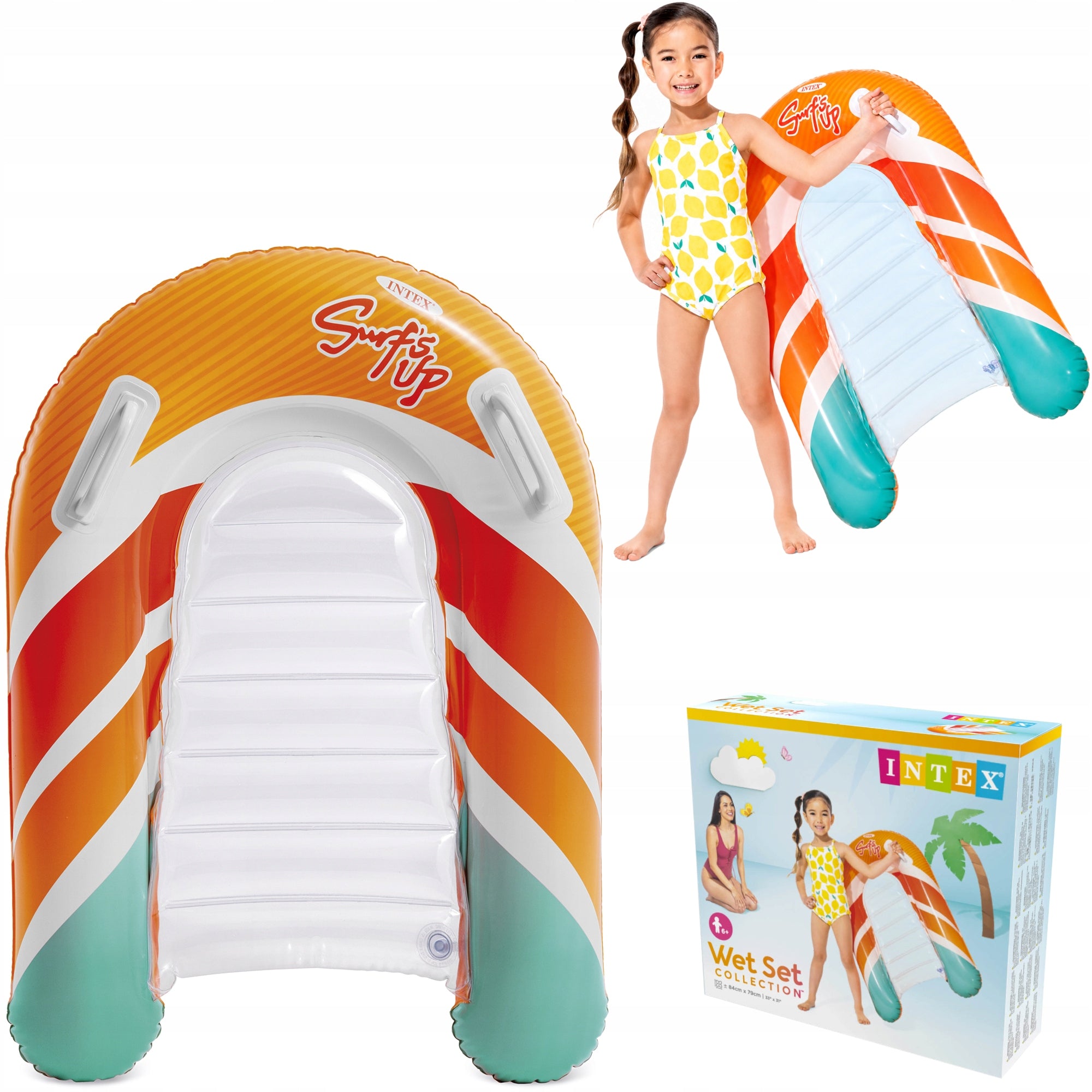 INFLATABLE BOARD FOR LEARNING TO SWIM WATER FOR CHILDREN'S POOL MATTRESS INTEX