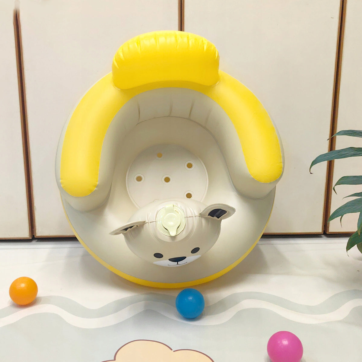 INFLATABLE CHILD SEAT LEARNING SEAT BABY SEAT BUILT-IN PUMP Packaging status original