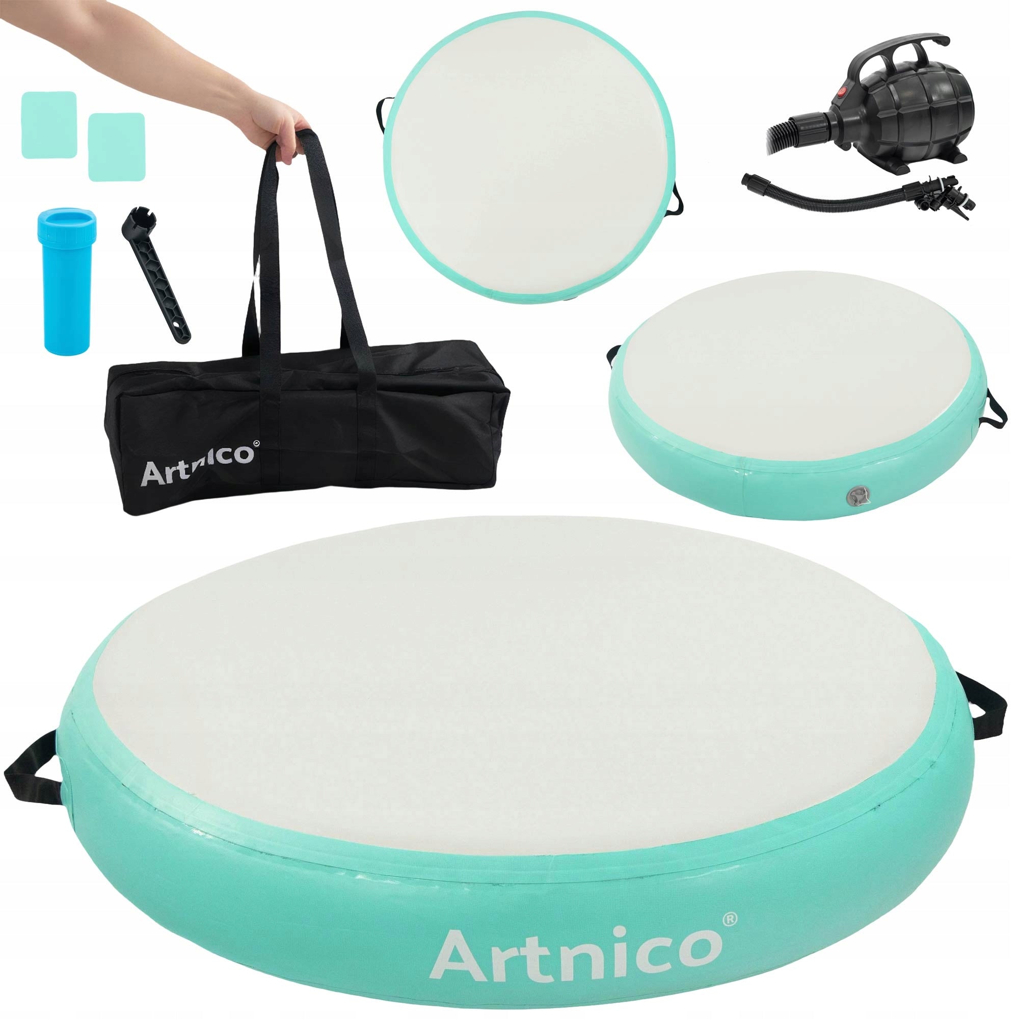 INFLATABLE GYMNASTIC TRAMPOLINE AIRSPOT MATTRESS FOR EXERCISE ACROBATICS MAT